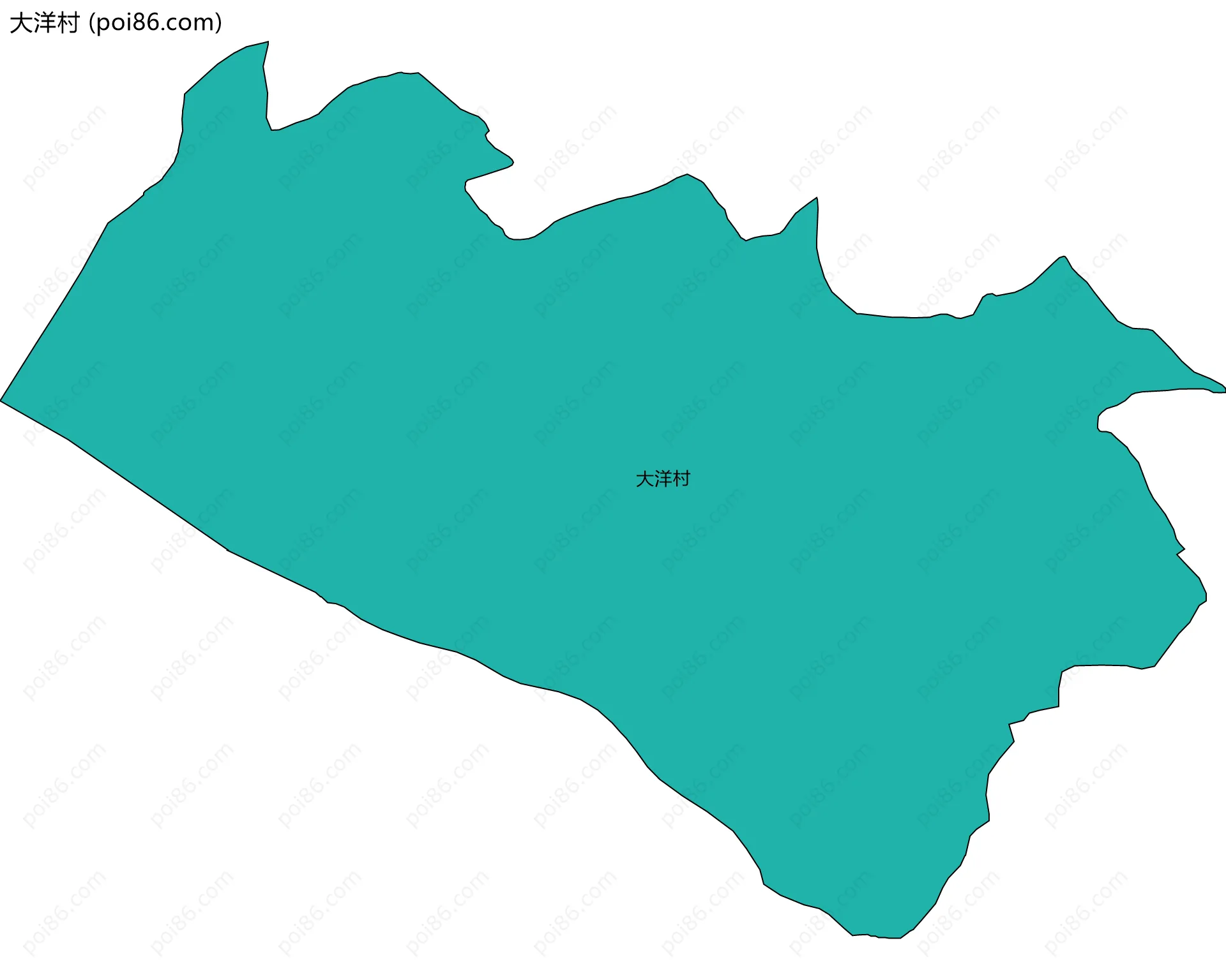 大洋村边界地图