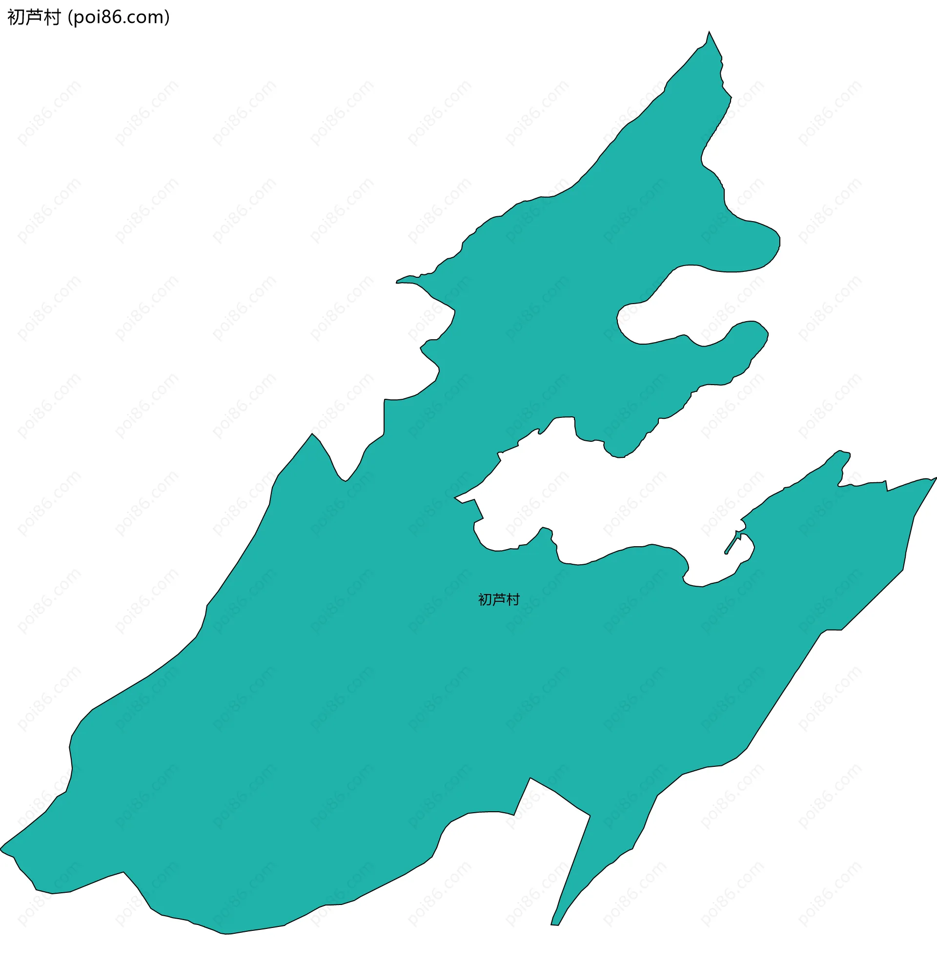 初芦村边界地图