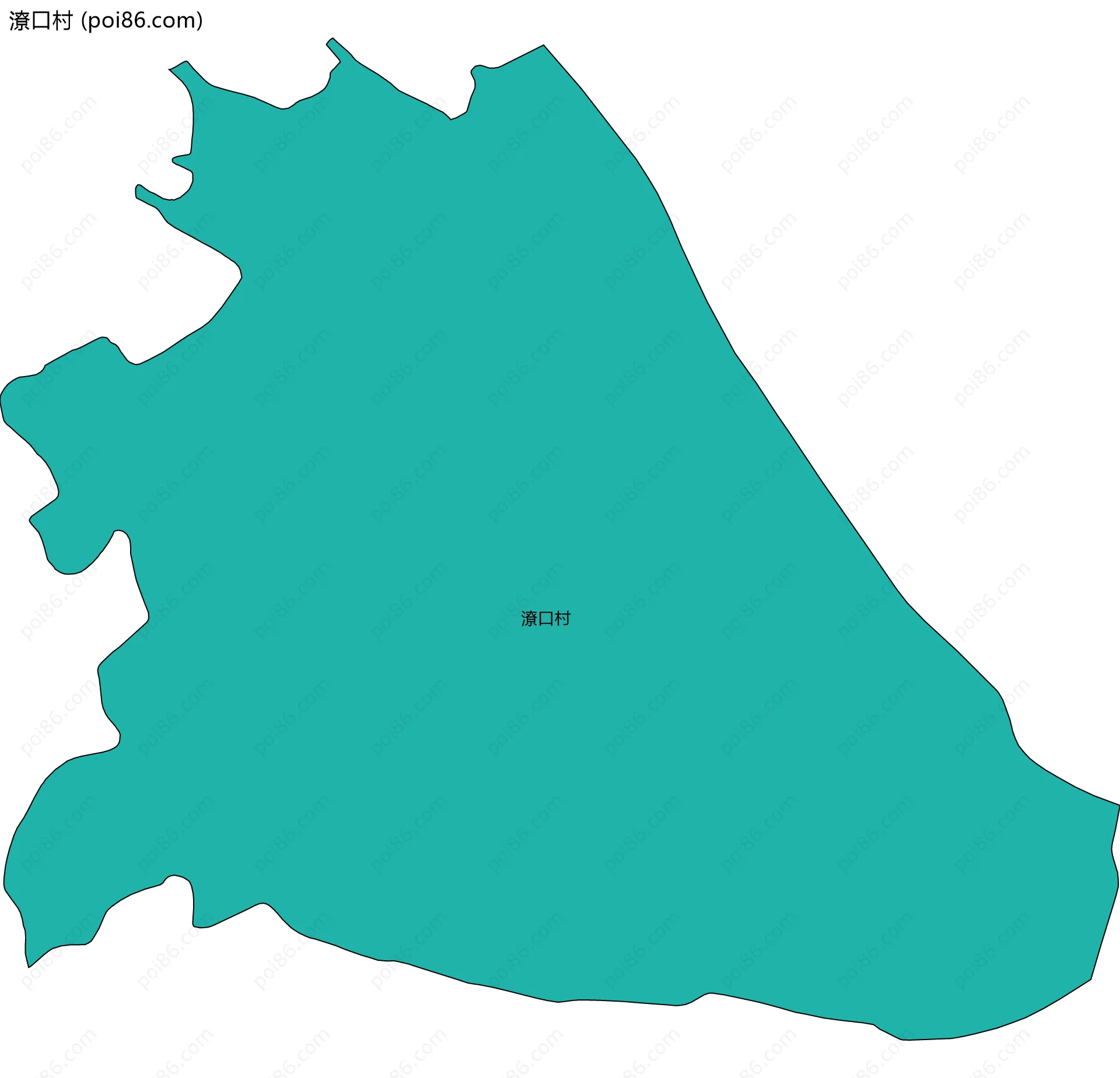 潦口村边界地图