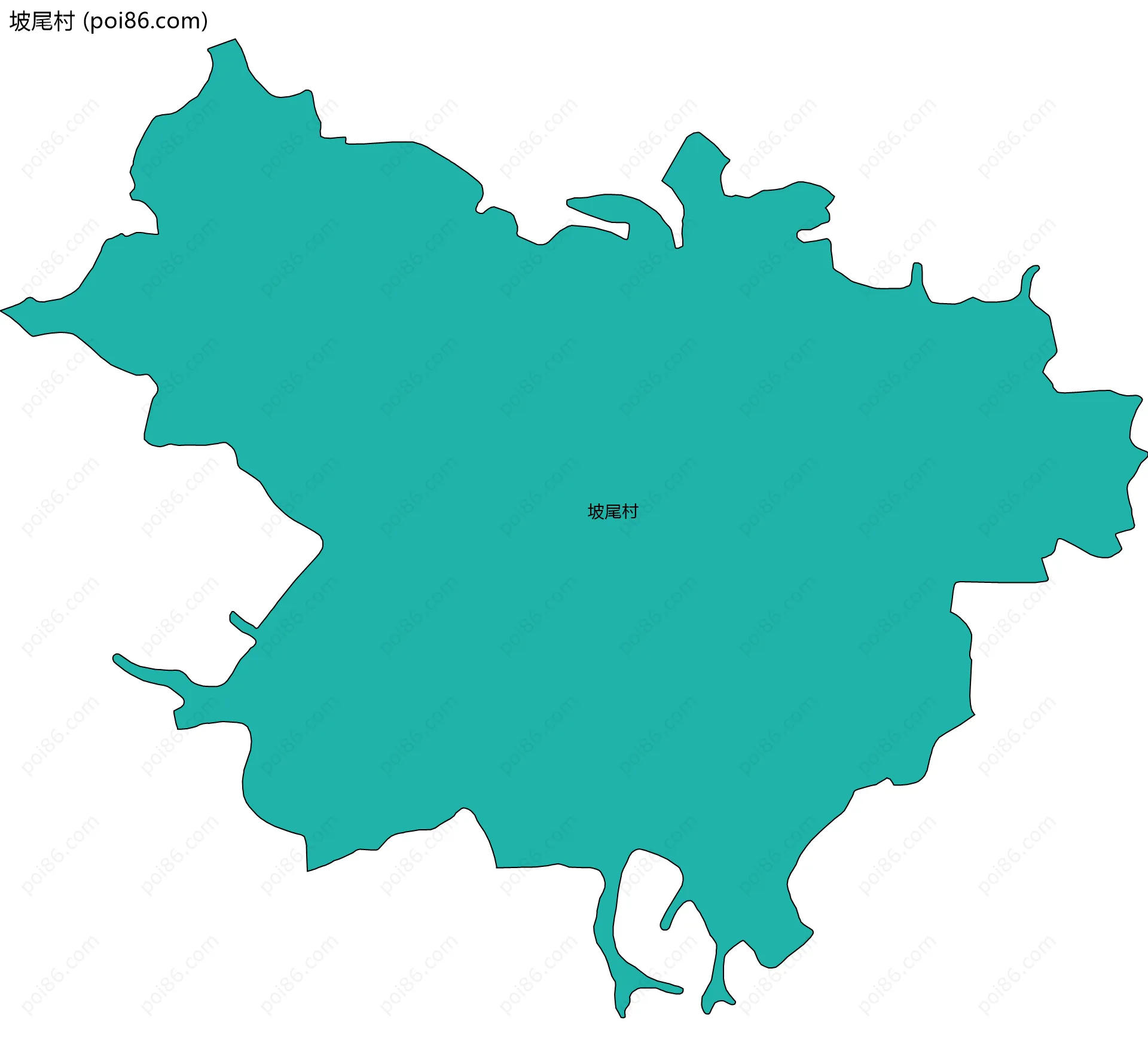 坡尾村边界地图