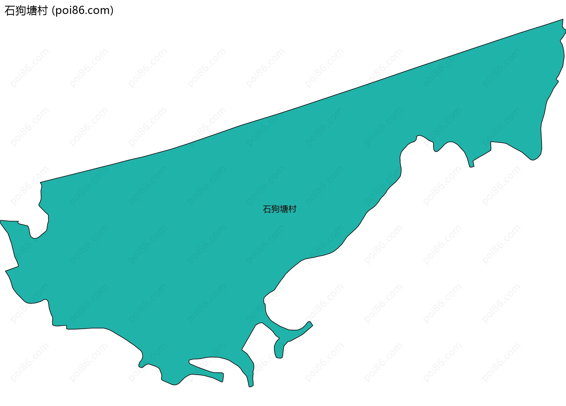 石狗塘村边界地图