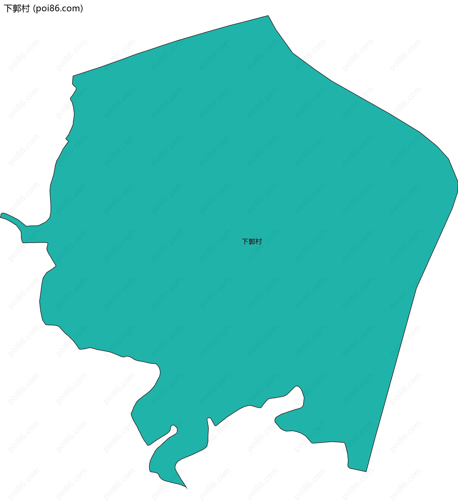 下郭村边界地图