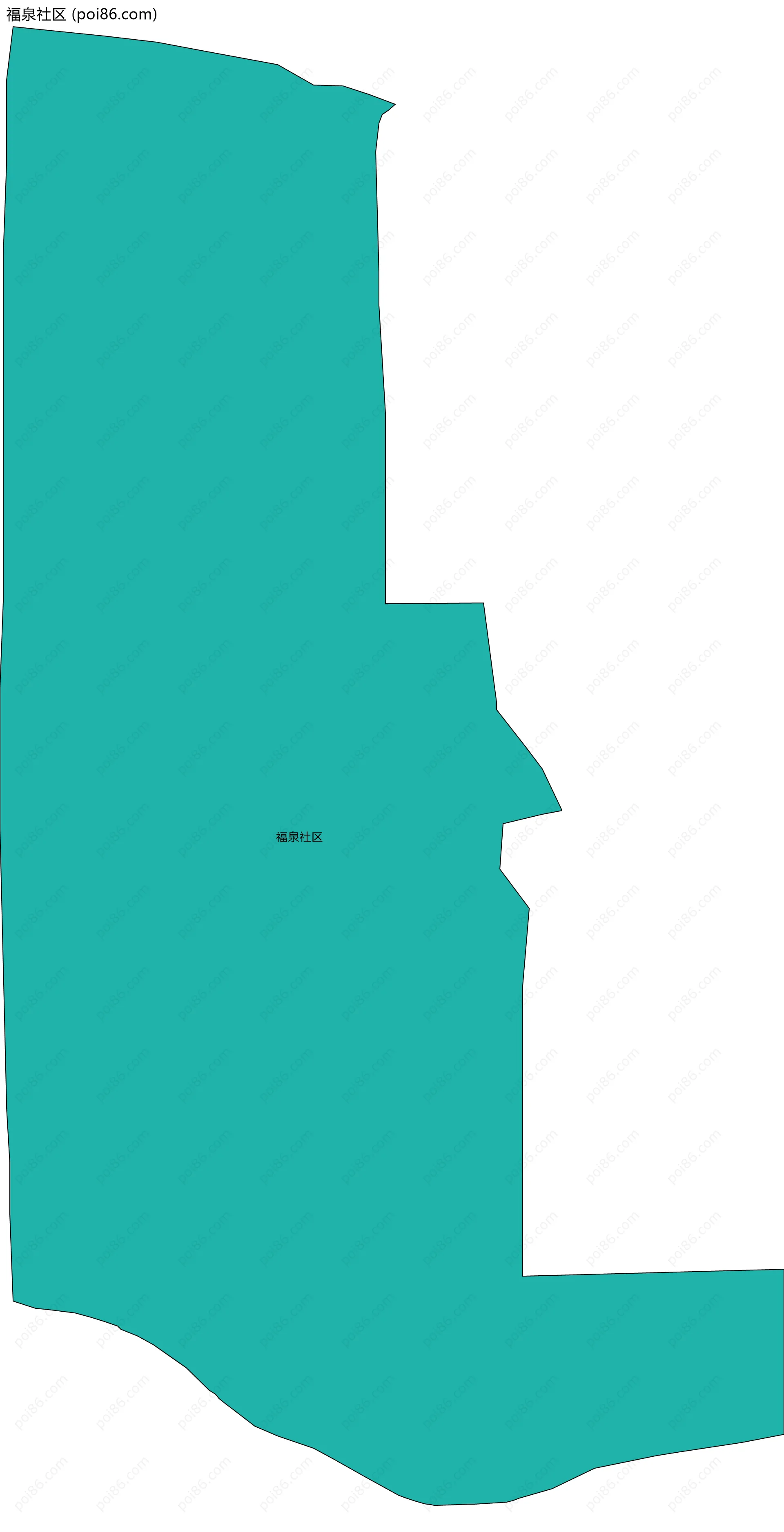 福泉社区边界地图