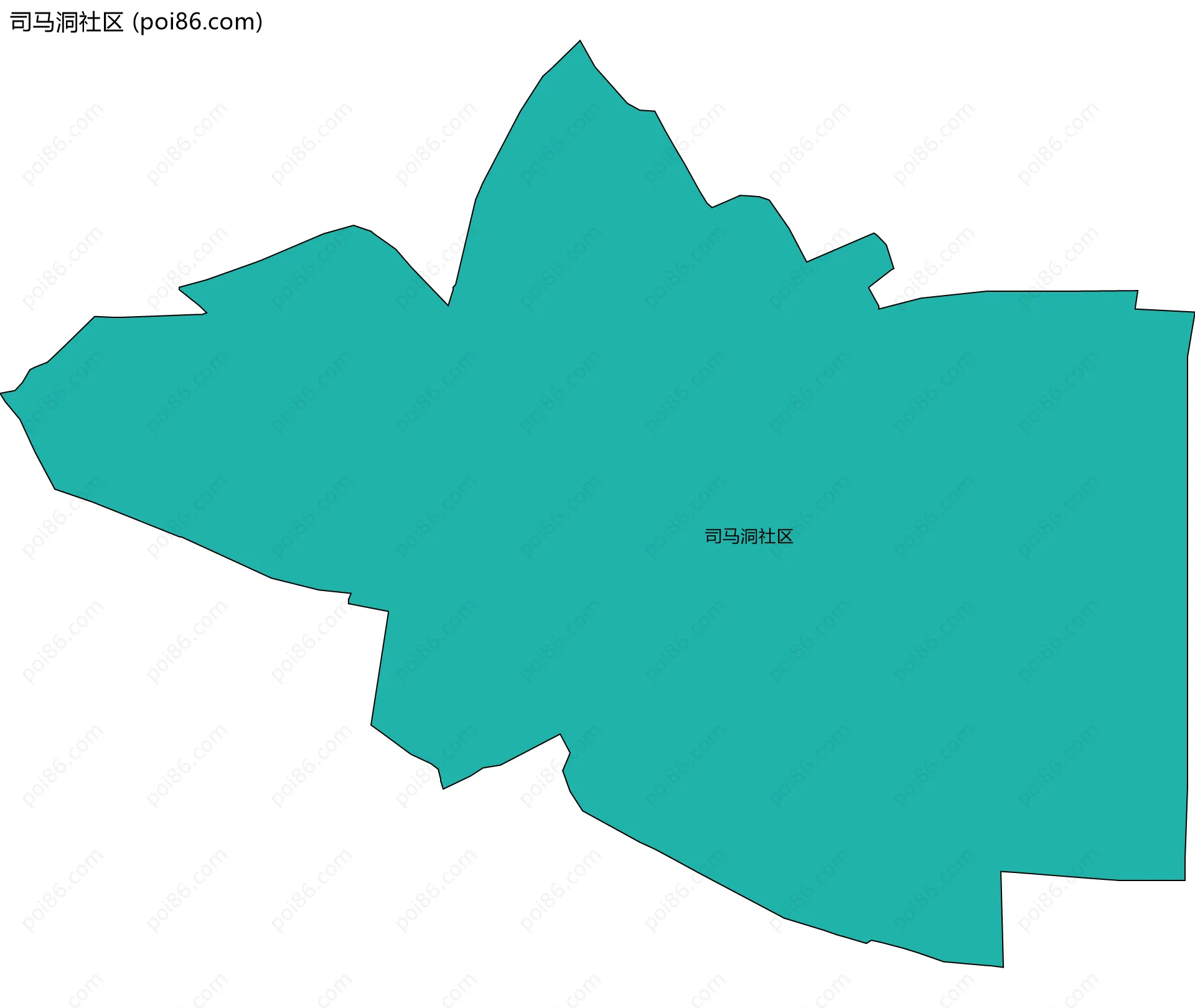 司马洞社区边界地图