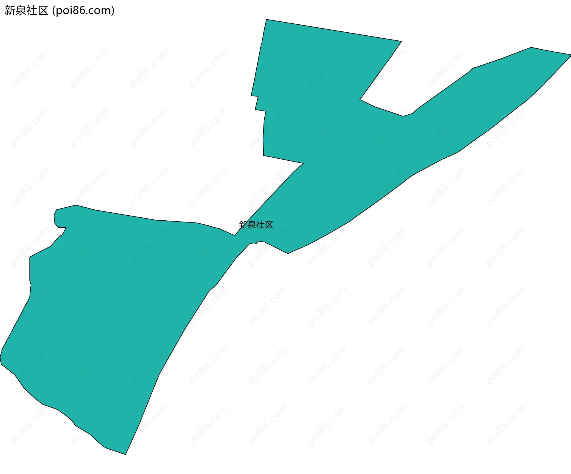 新泉社区边界地图