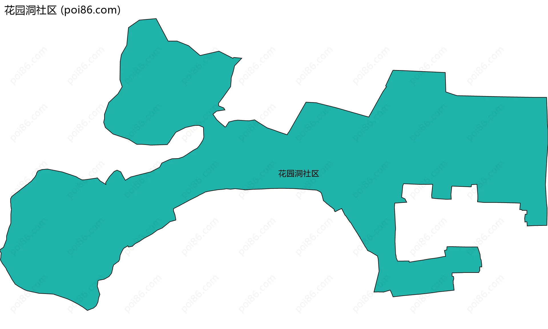 花园洞社区边界地图