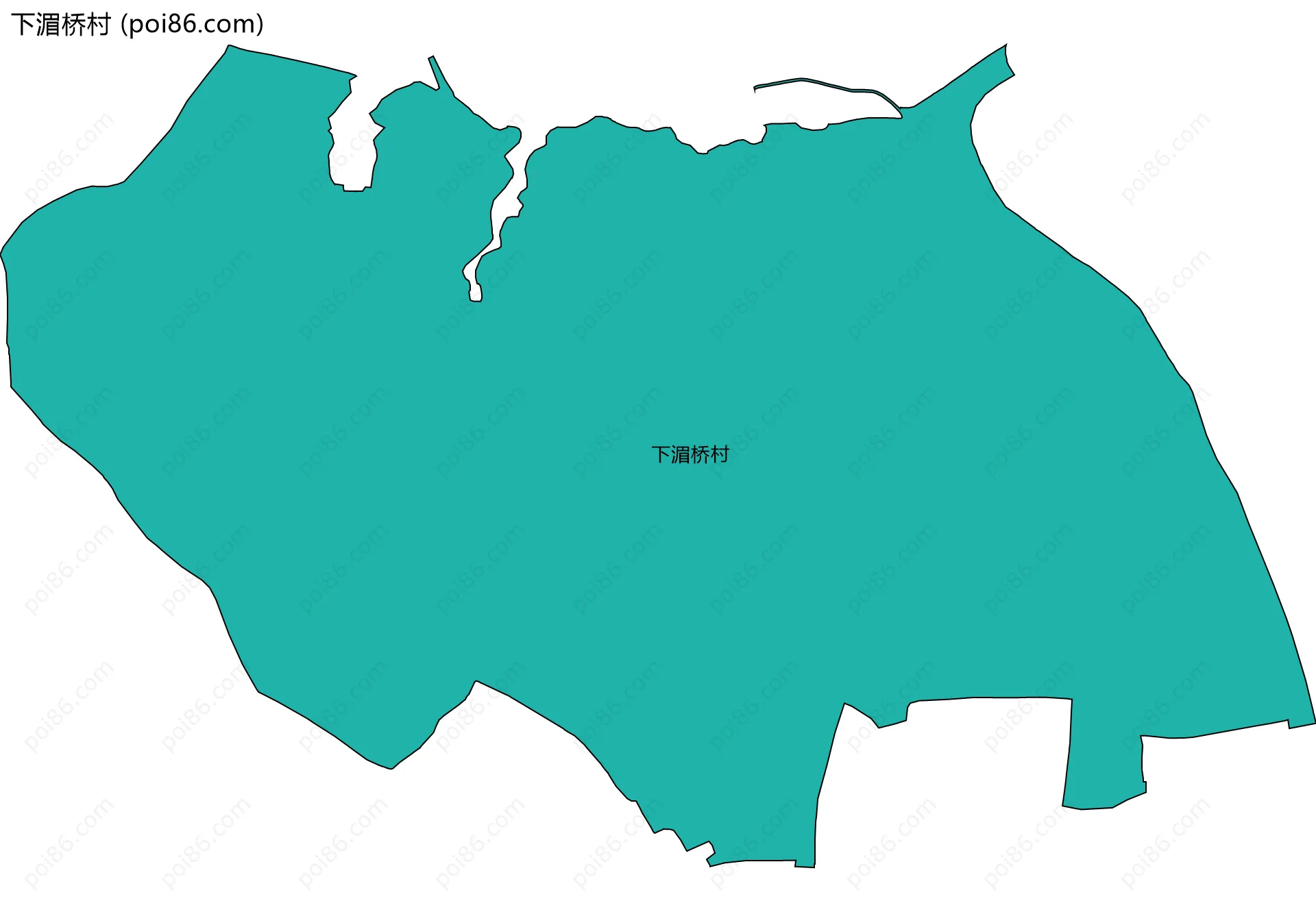 下湄桥村边界地图