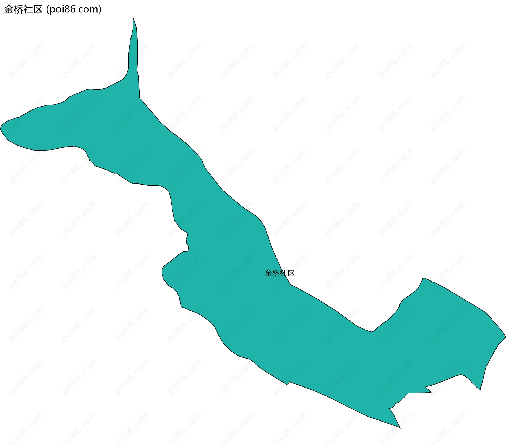 金桥社区边界地图