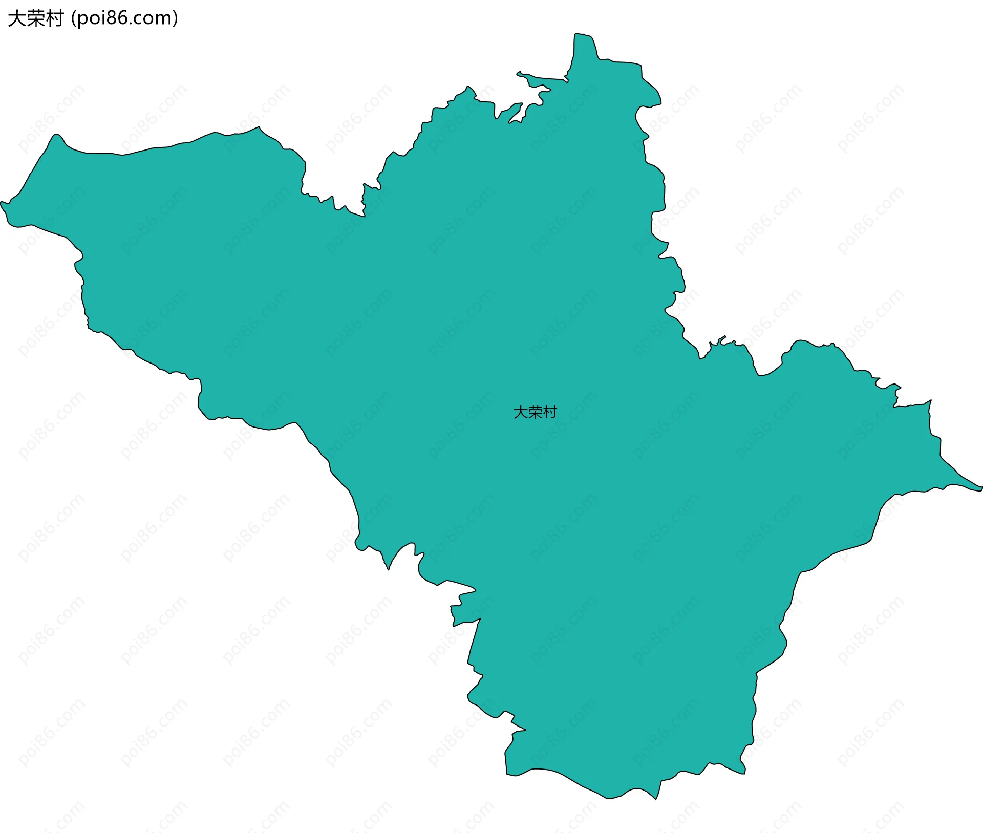 大荣村边界地图