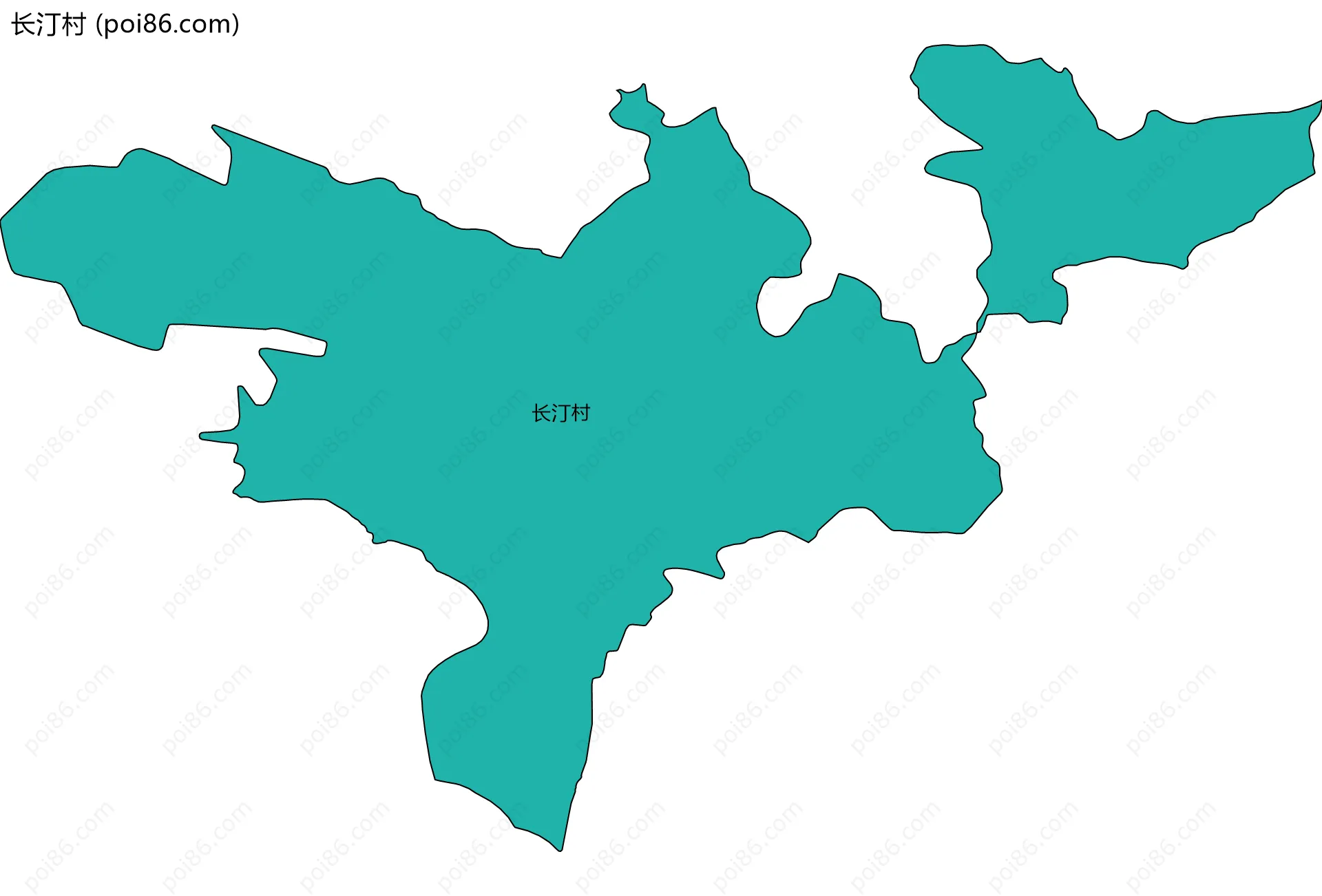 长汀村边界地图