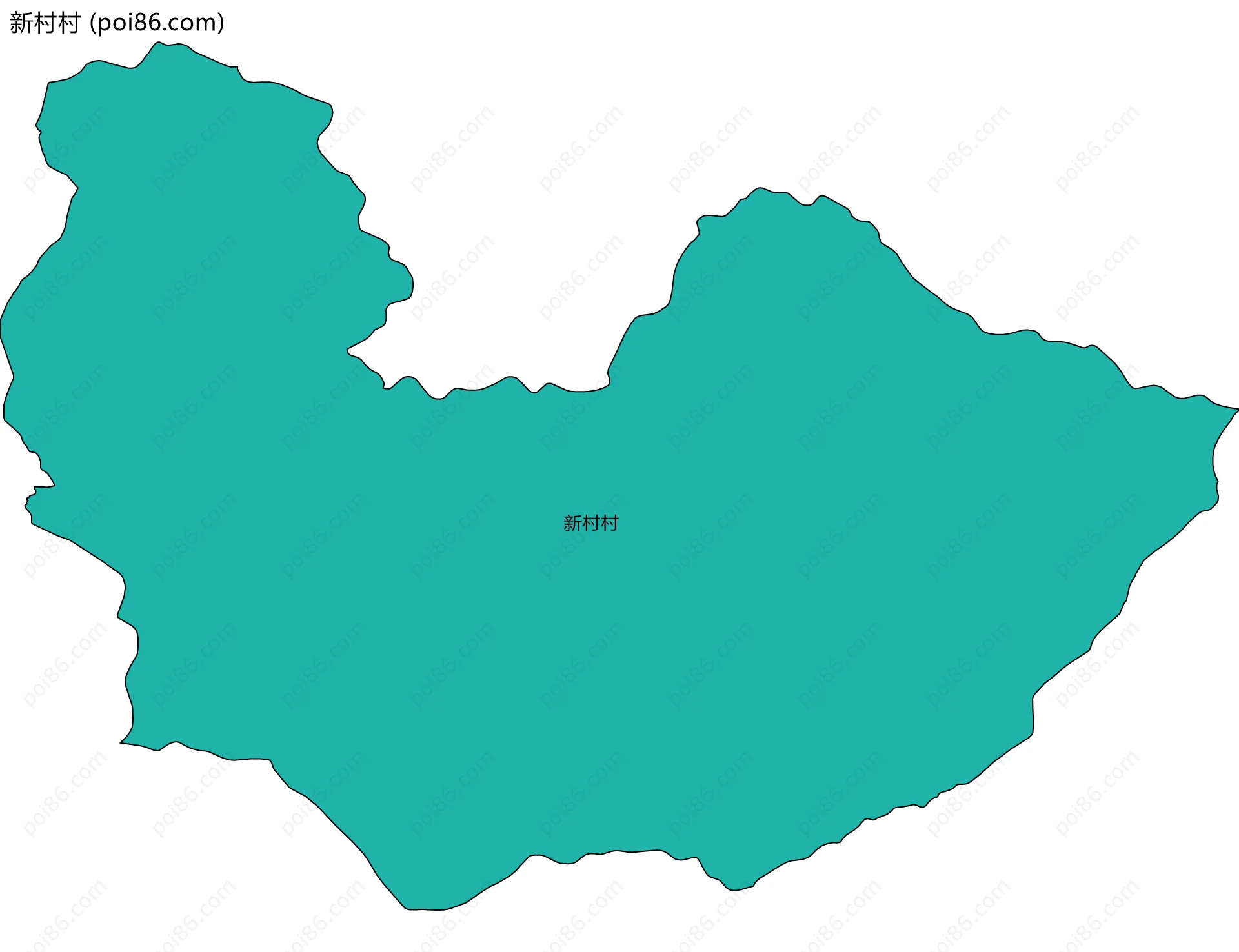 新村村边界地图