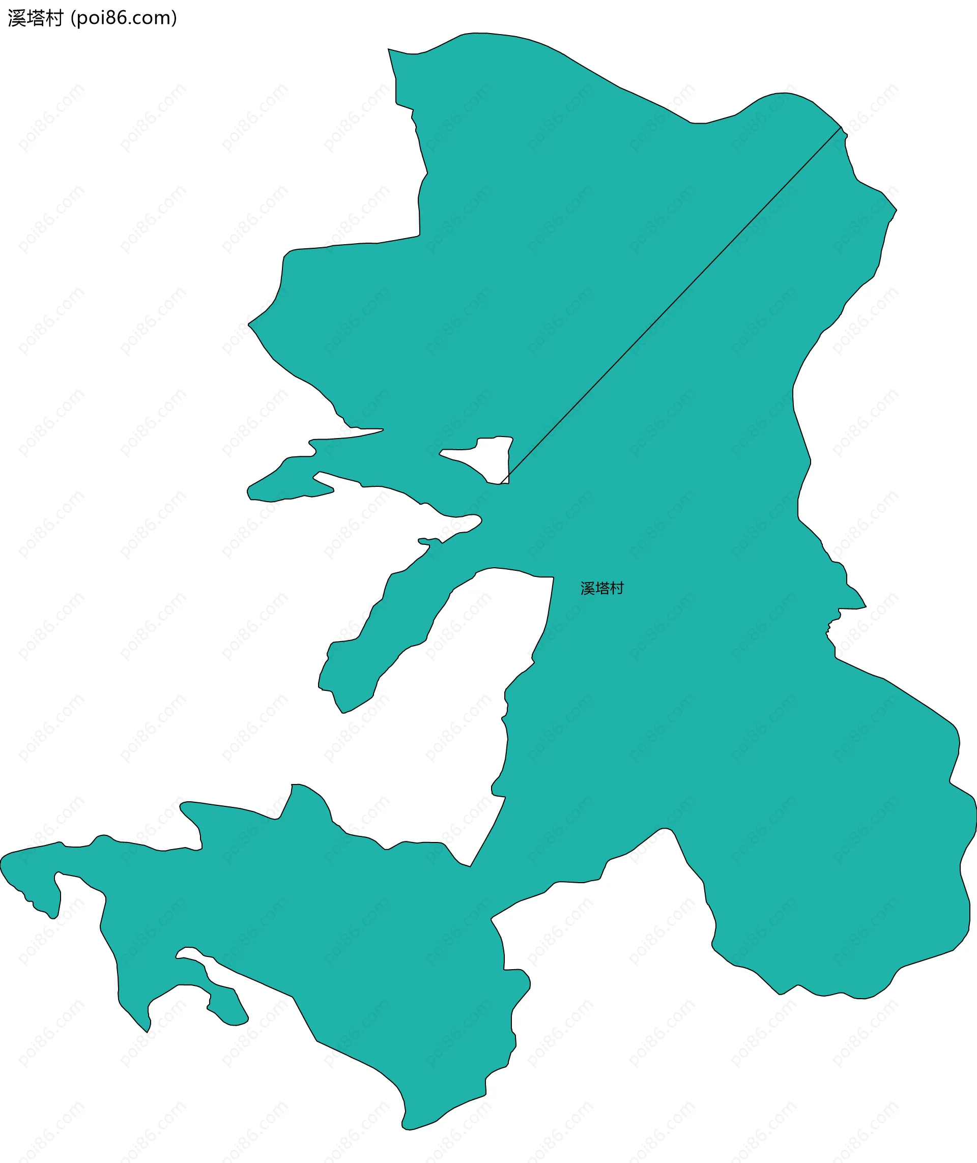 溪塔村边界地图