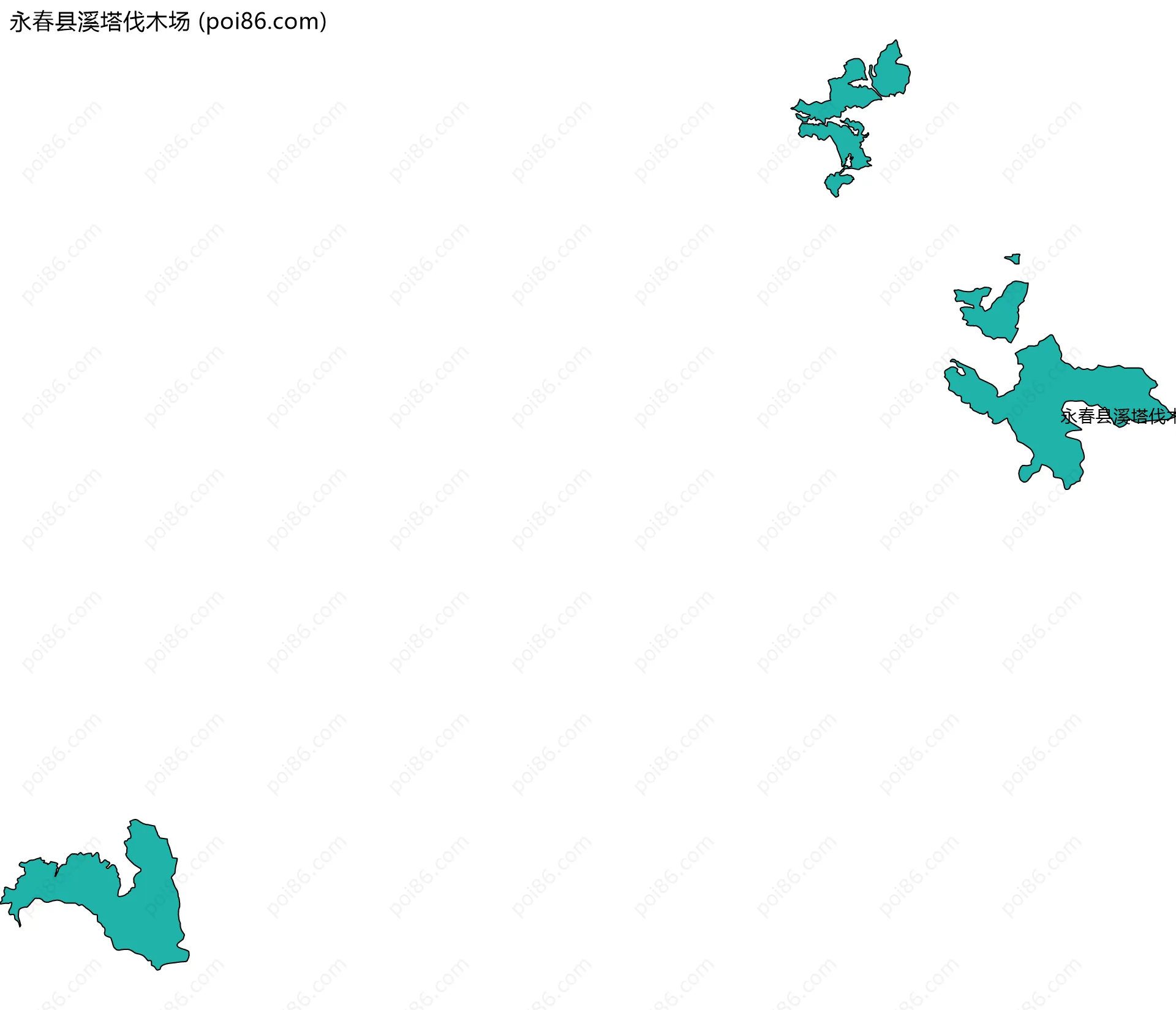 永春县溪塔伐木场边界地图