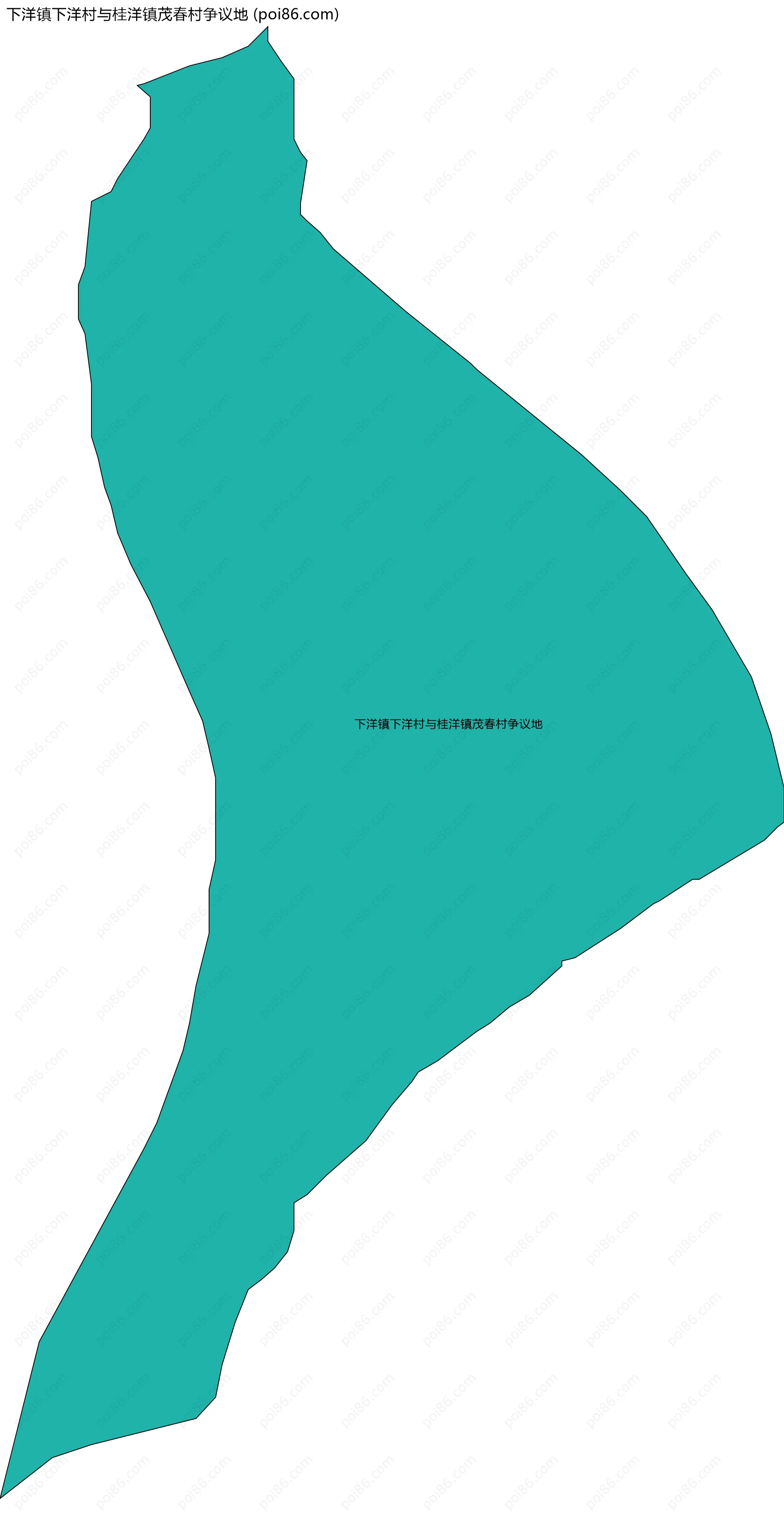 下洋镇下洋村与桂洋镇茂春村争议地边界地图