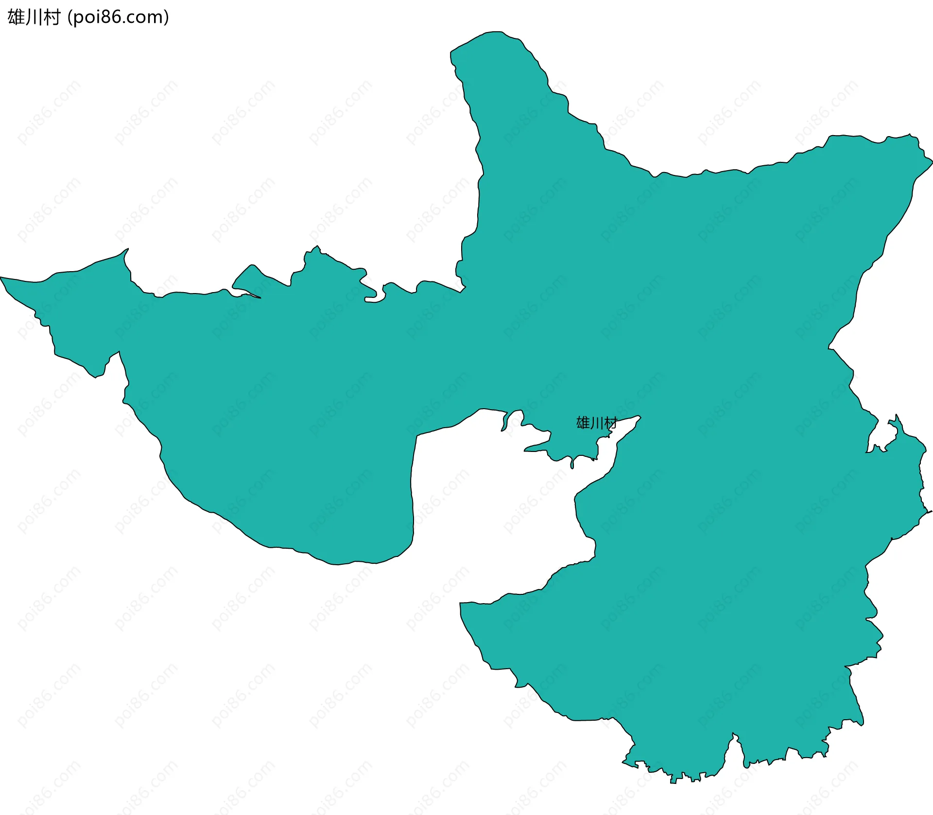 雄川村边界地图