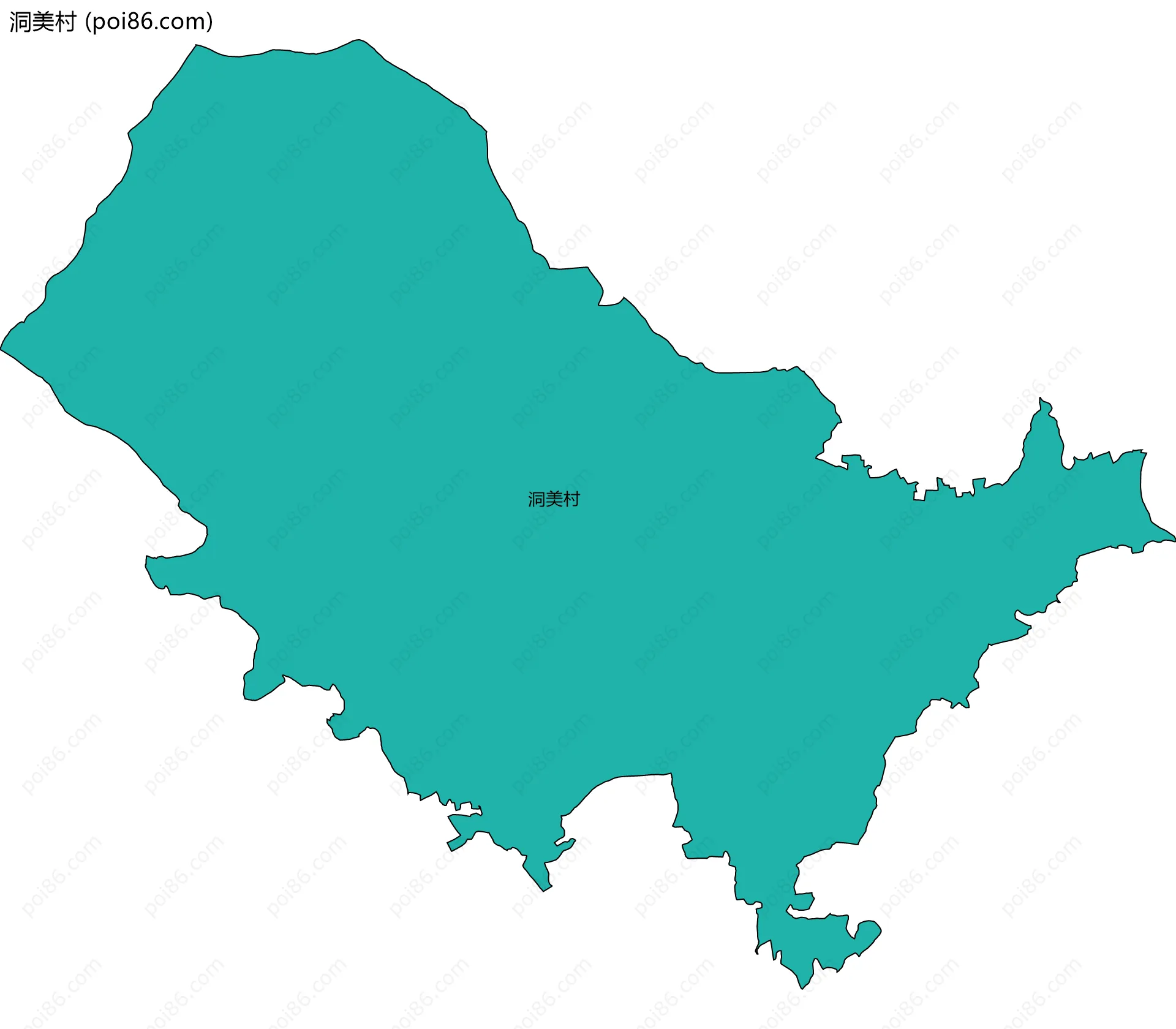 洞美村边界地图
