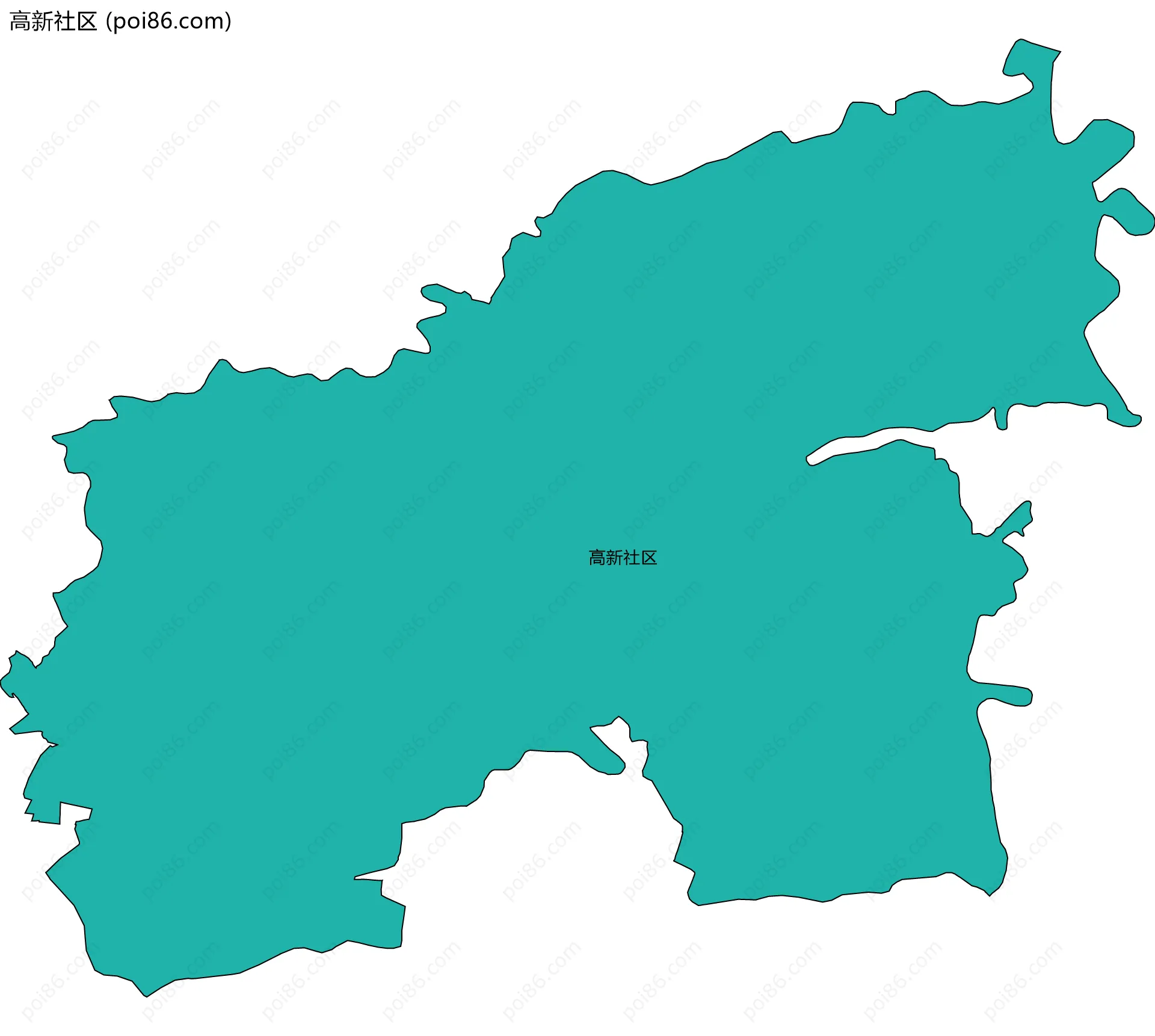 高新社区边界地图