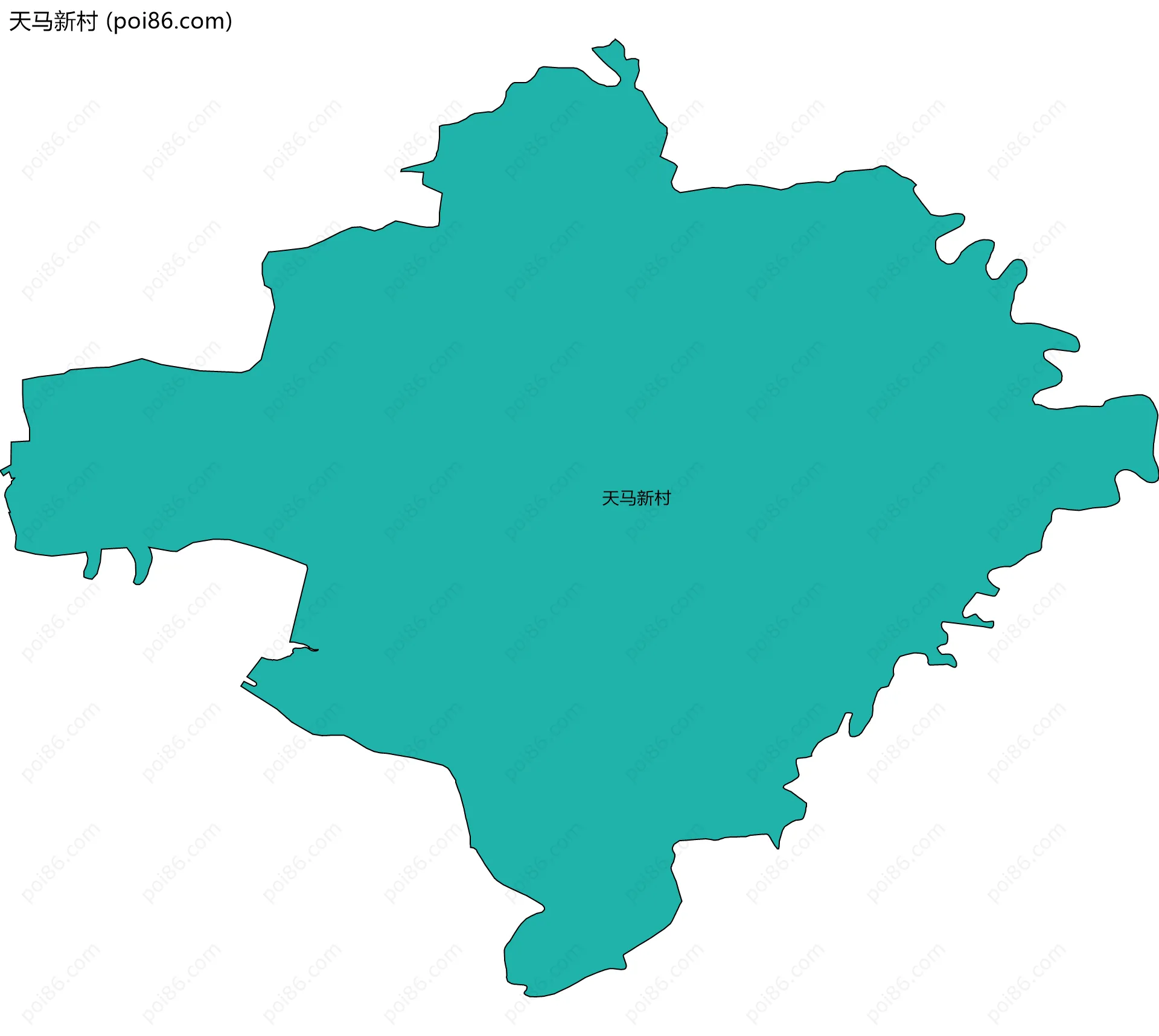 天马新村边界地图