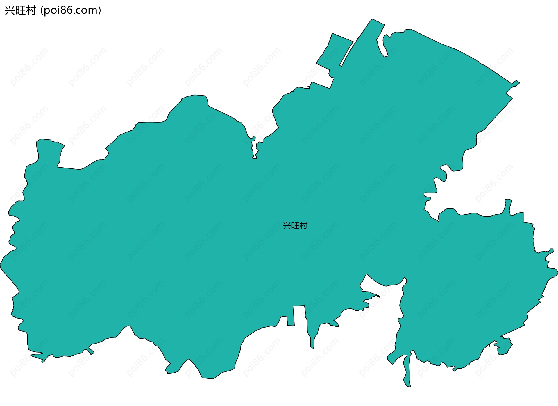 兴旺村边界地图