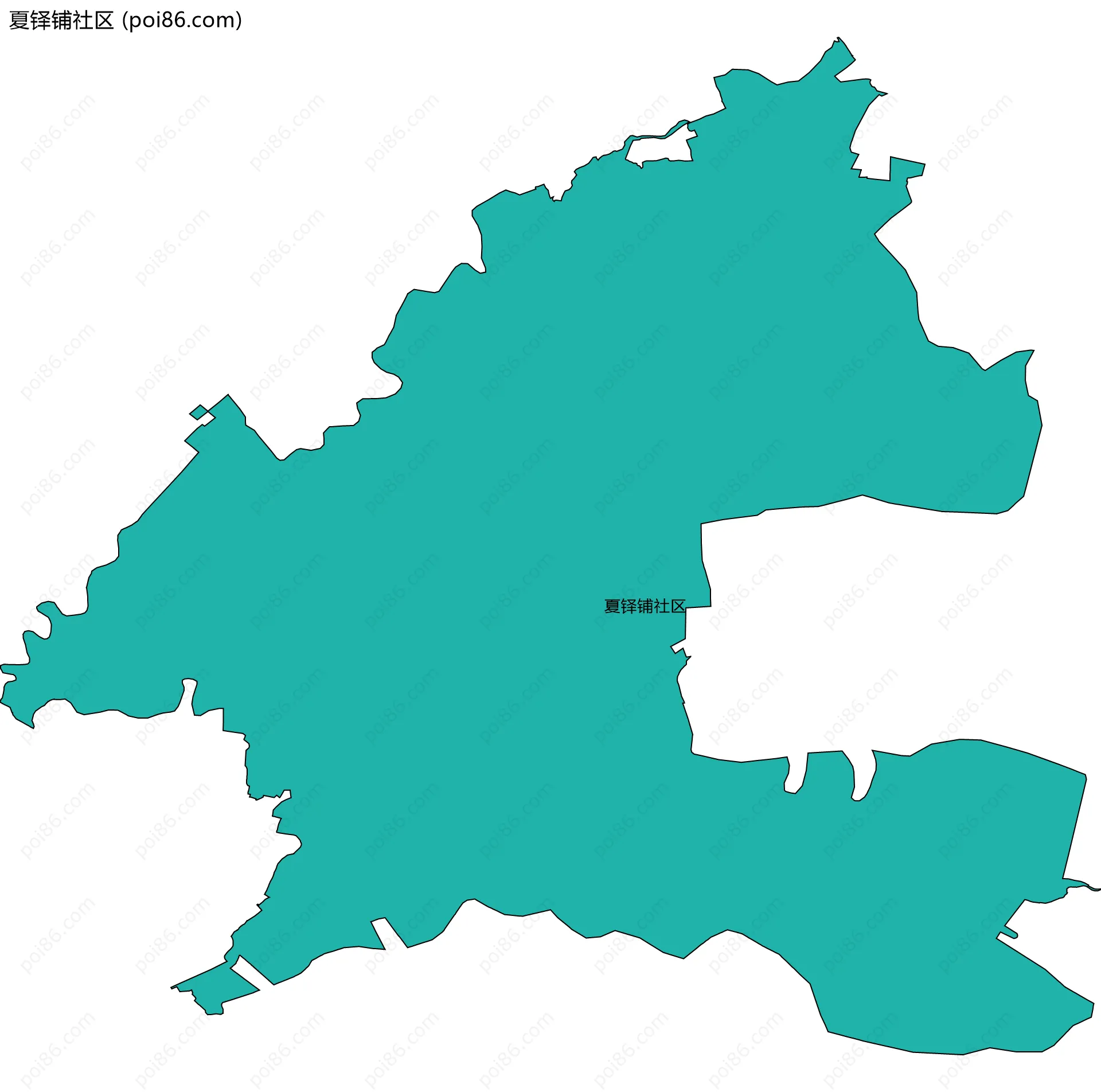 夏铎铺社区边界地图