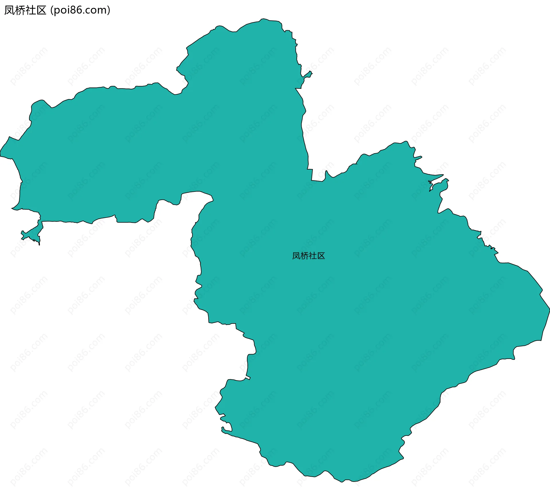 凤桥社区边界地图