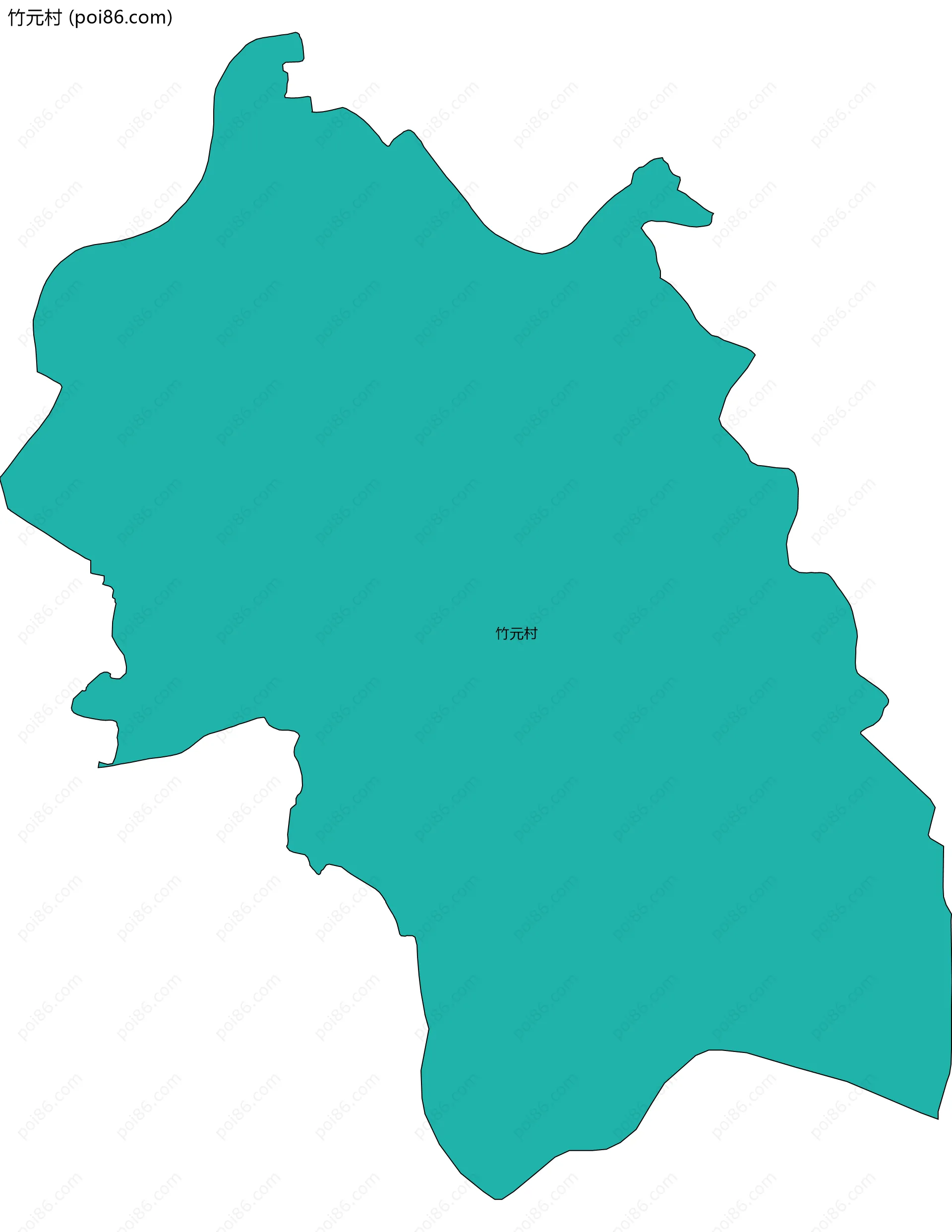 竹元村边界地图