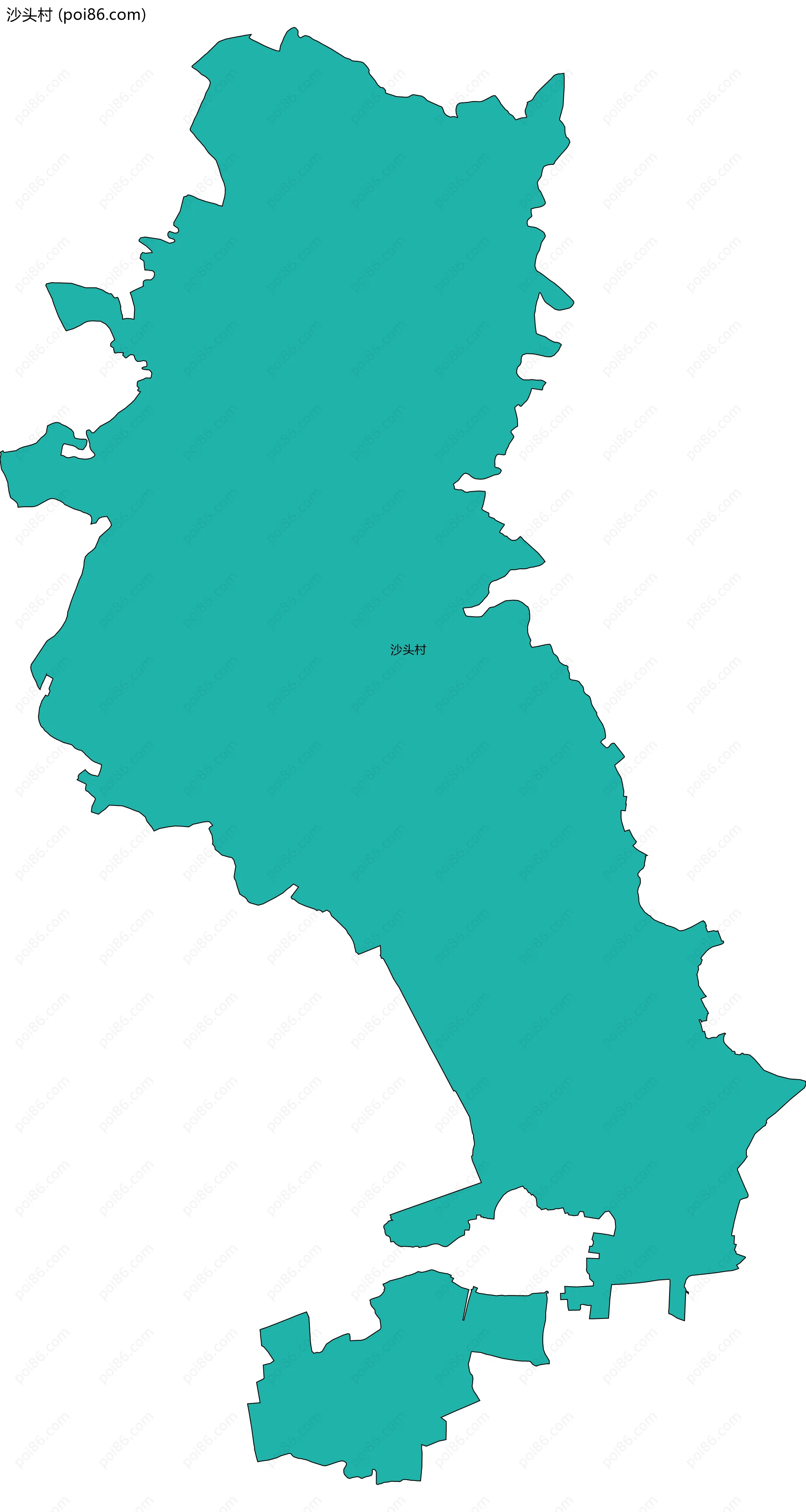 沙头村边界地图