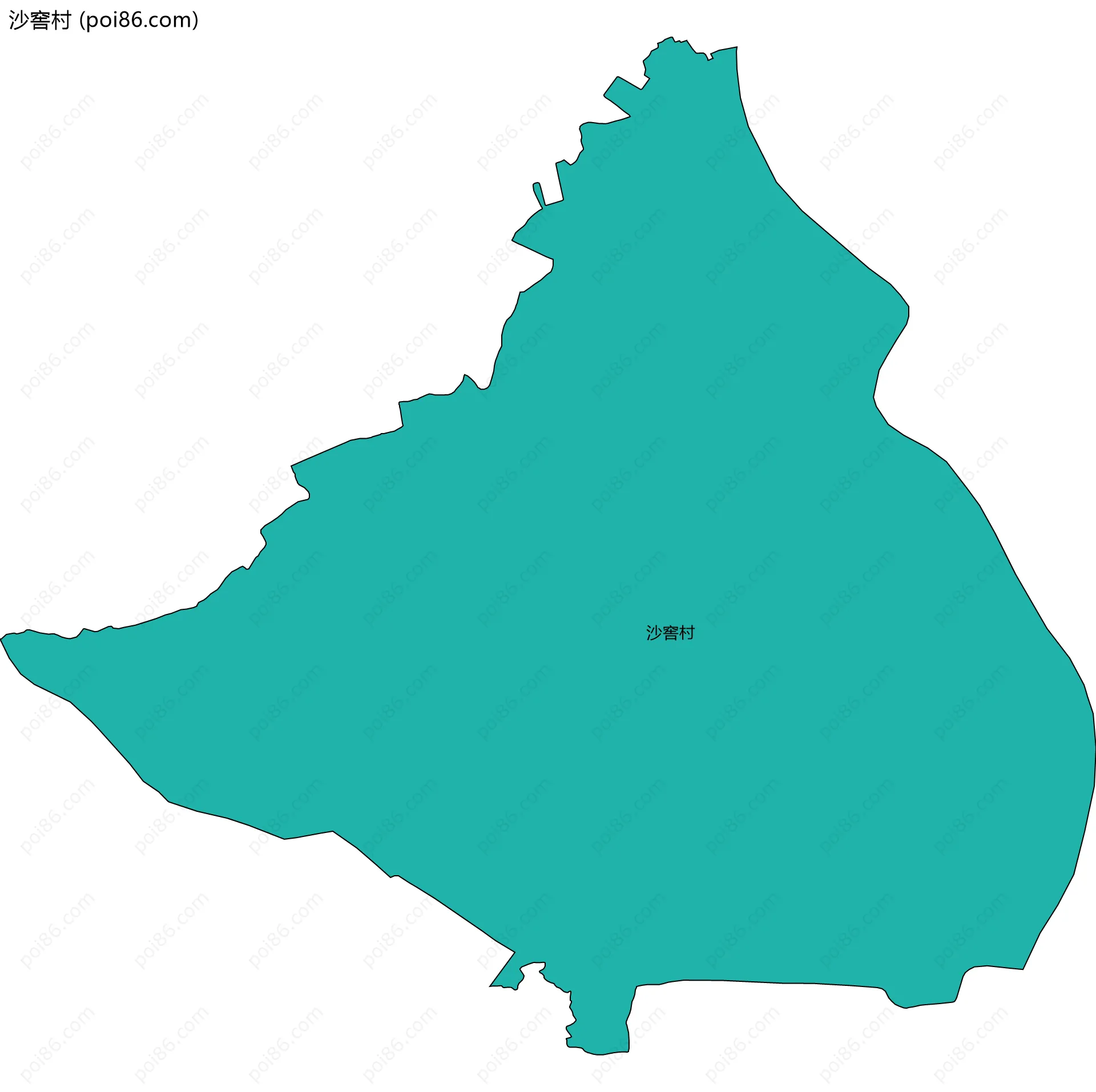 沙窖村边界地图