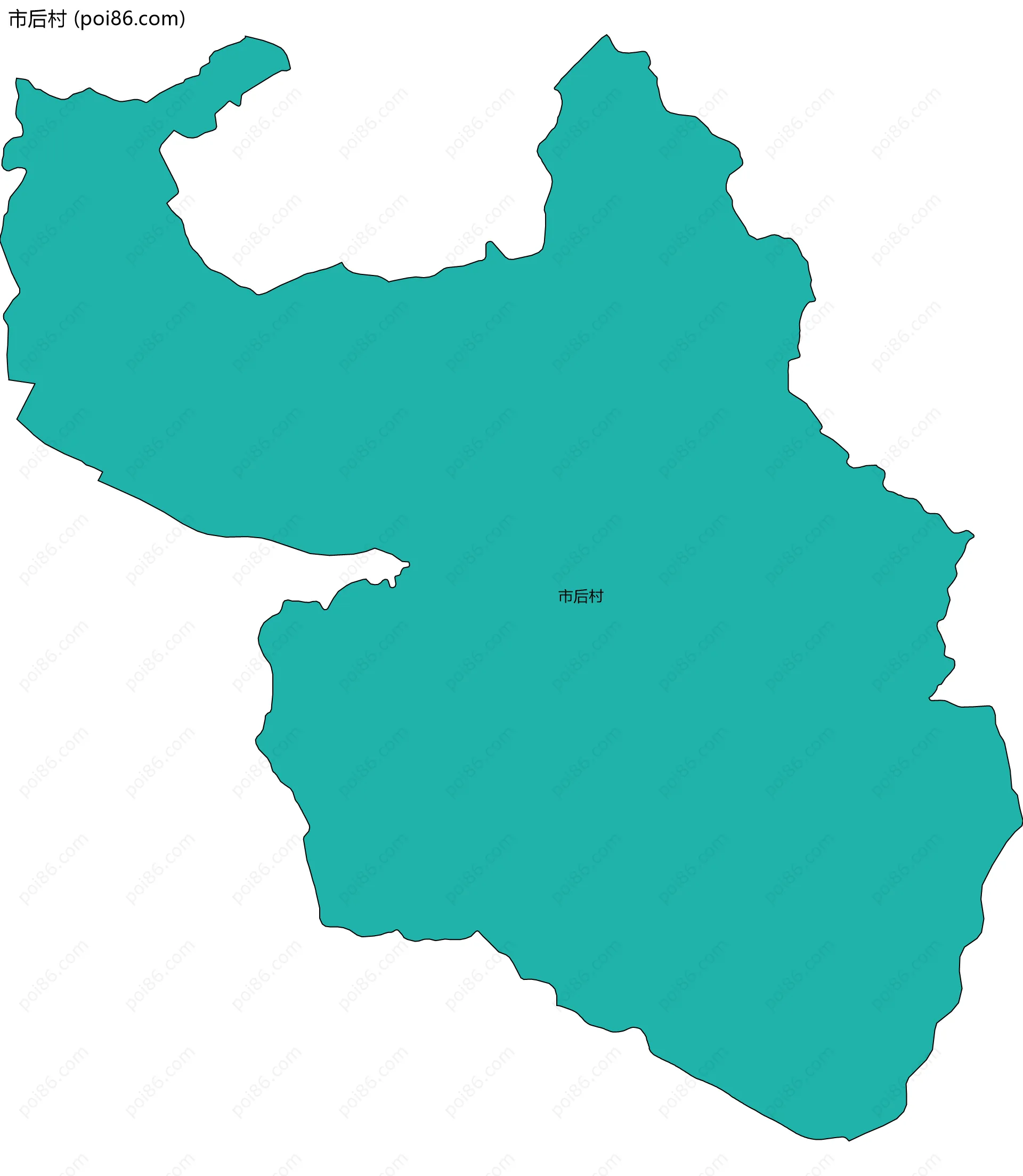 市后村边界地图