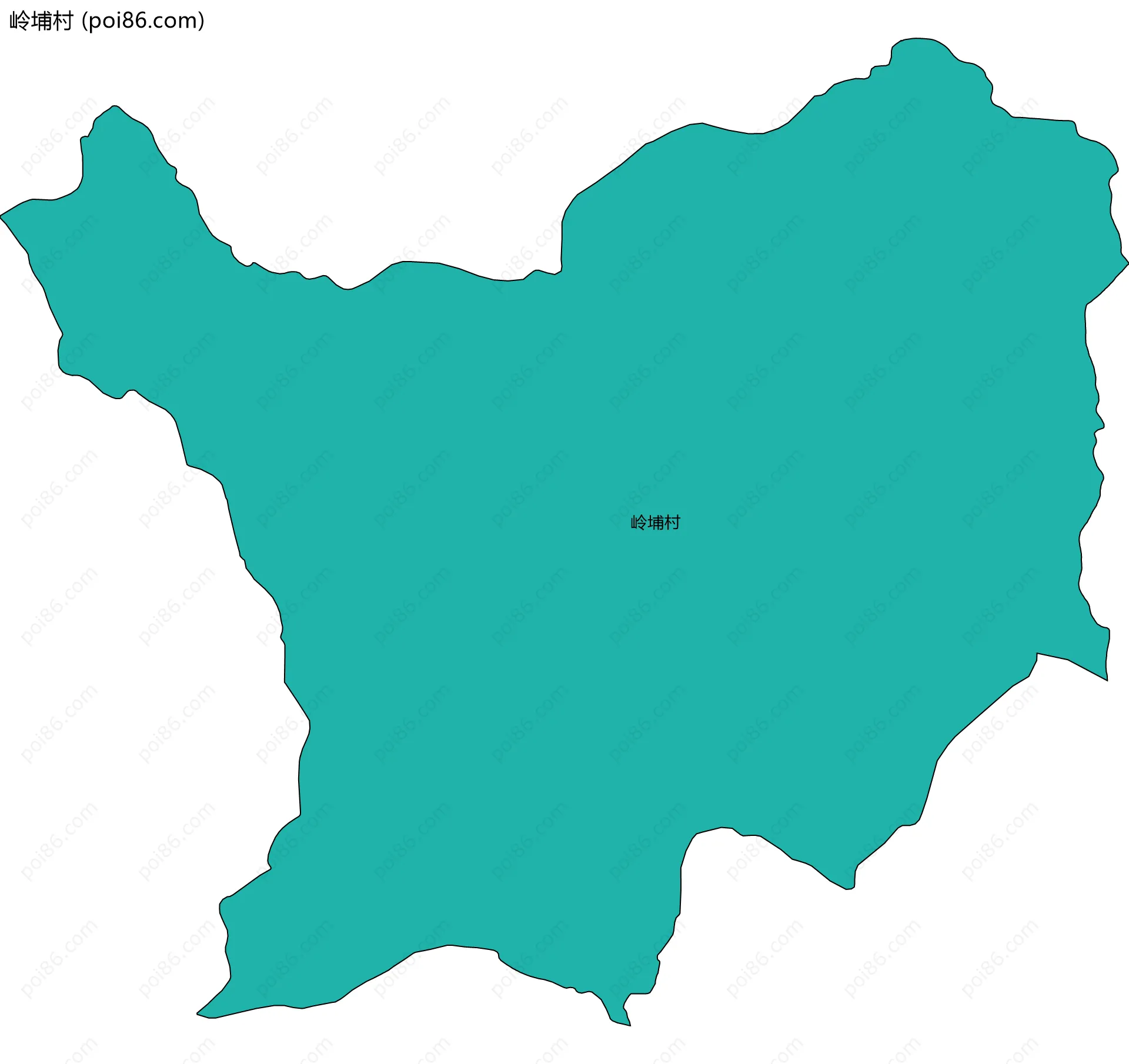 岭埔村边界地图