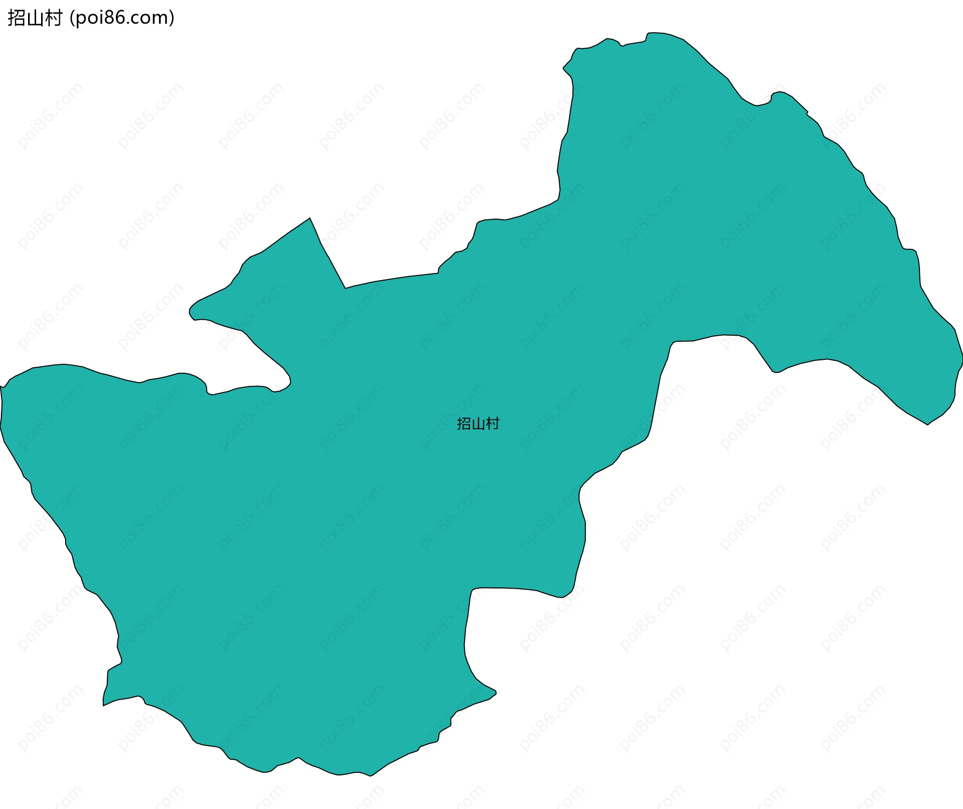 招山村边界地图