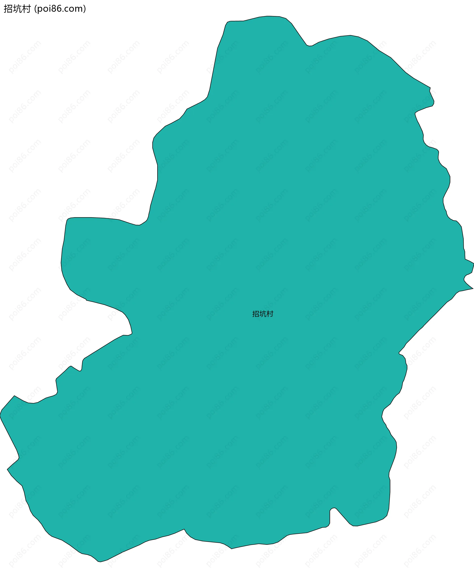 招坑村边界地图