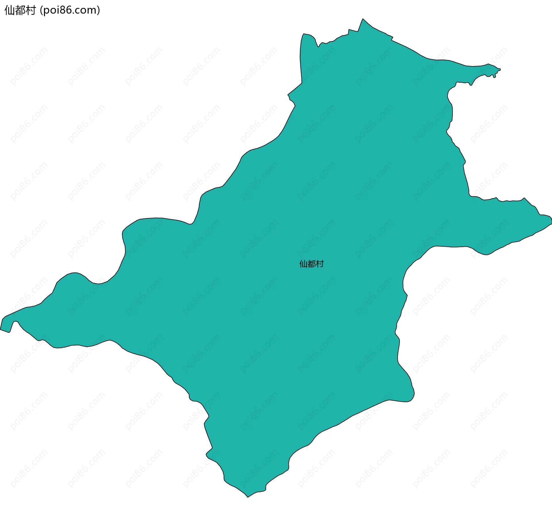 仙都村边界地图