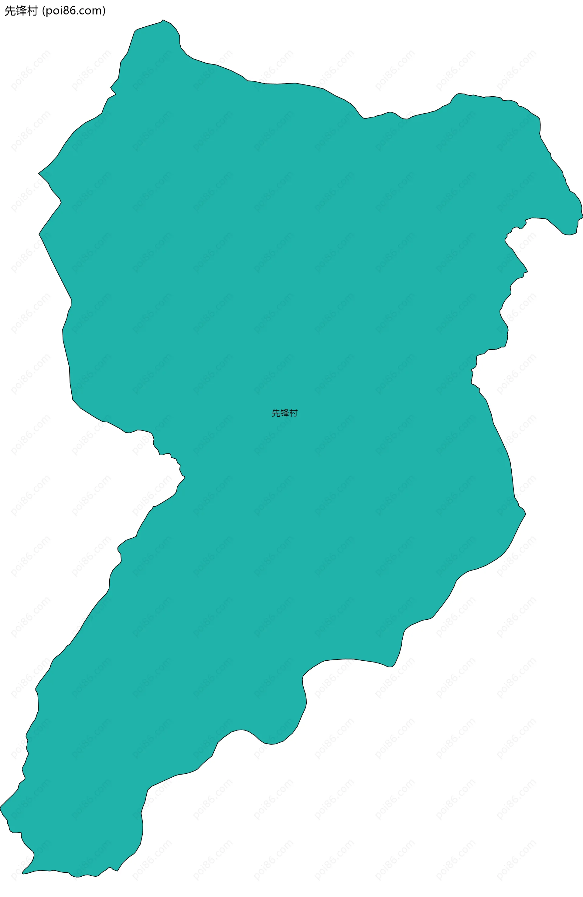 先锋村边界地图