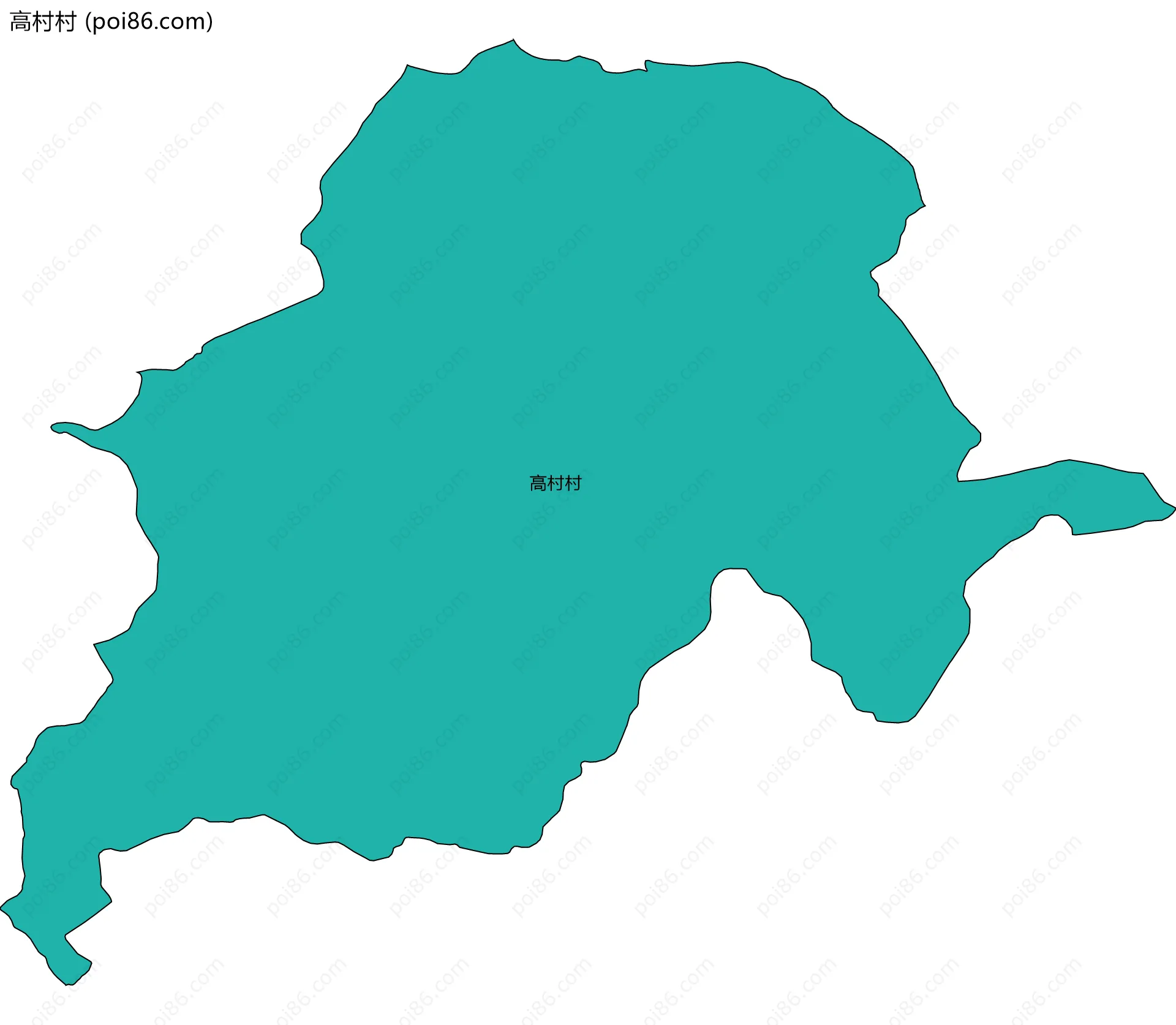 高村村边界地图