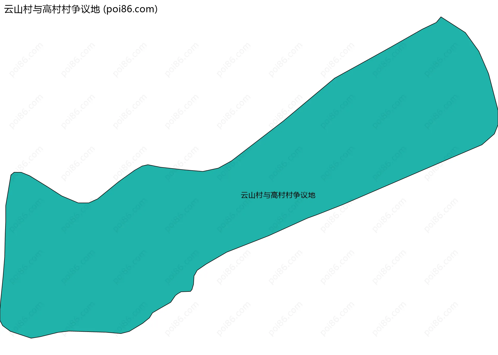 云山村与高村村争议地边界地图