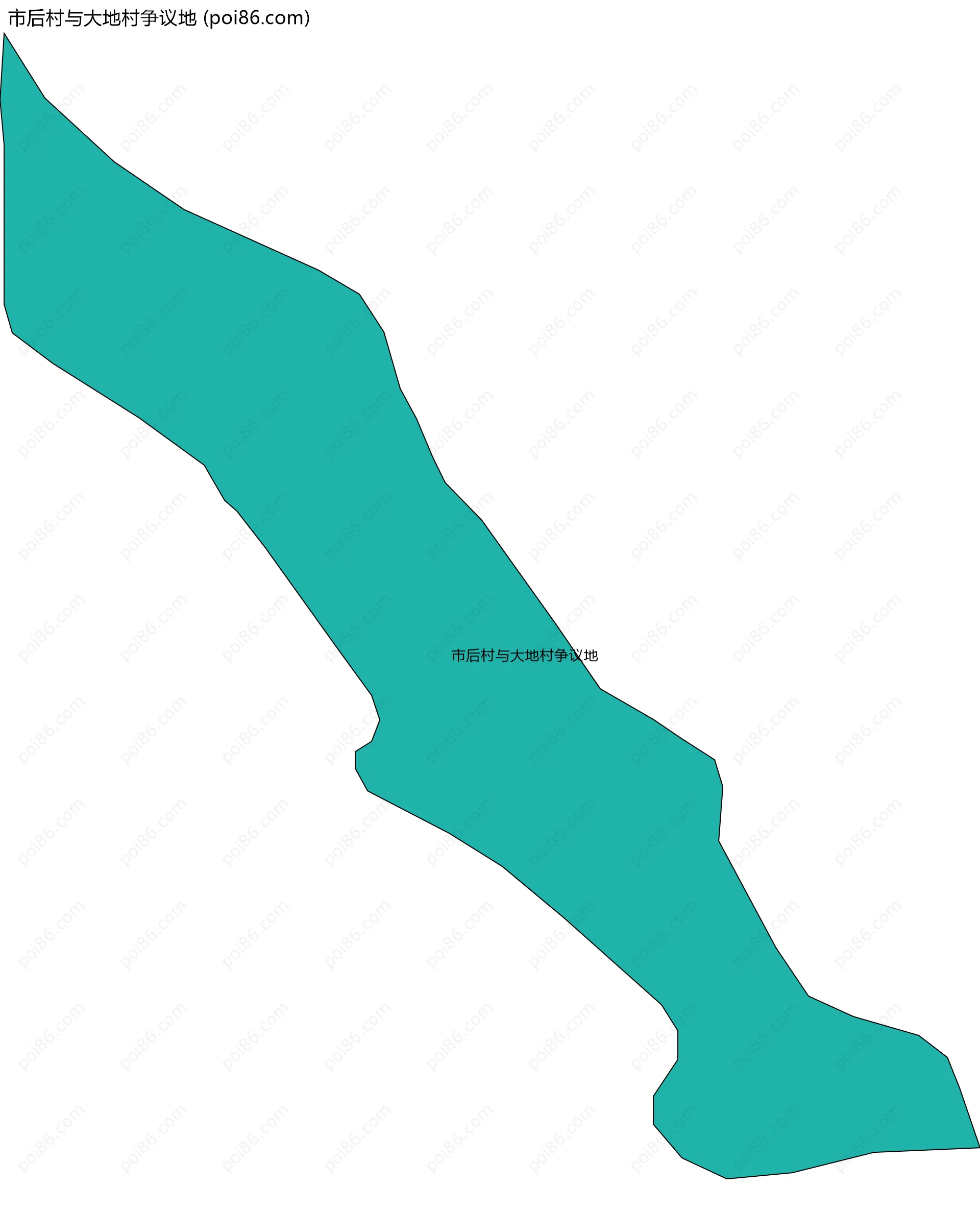 市后村与大地村争议地边界地图