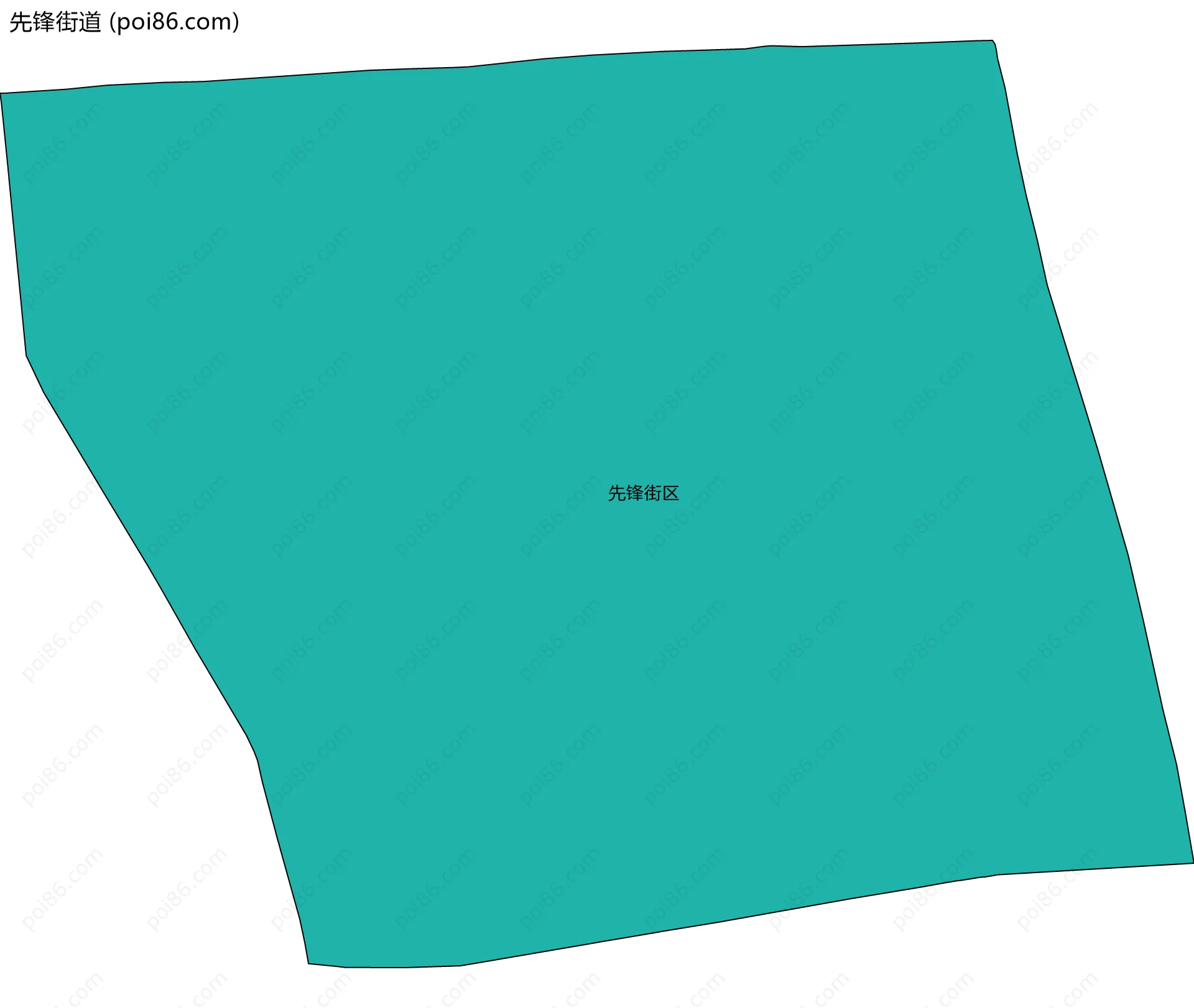 先锋街道边界地图(五级行政区划)