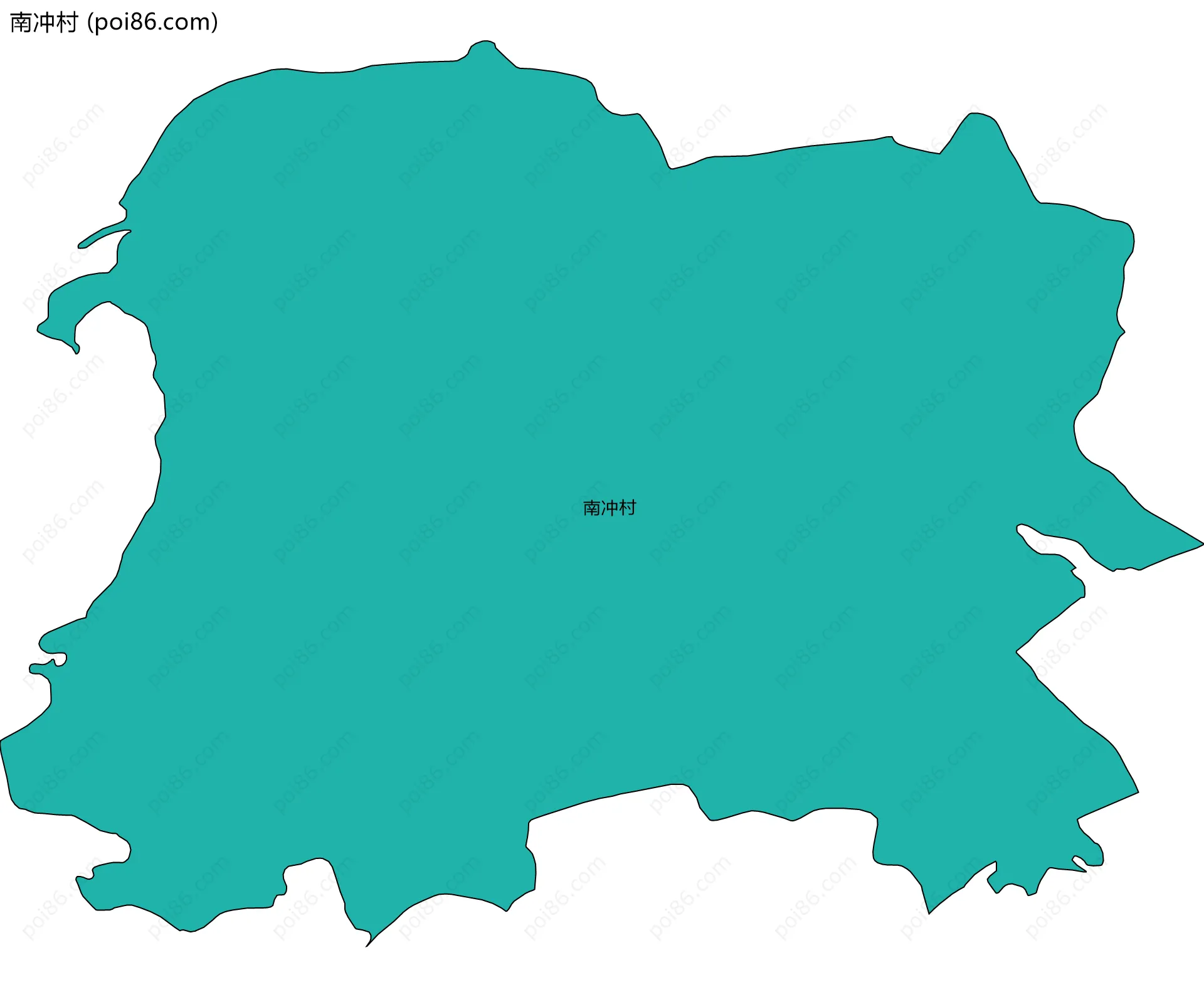 南冲村边界地图