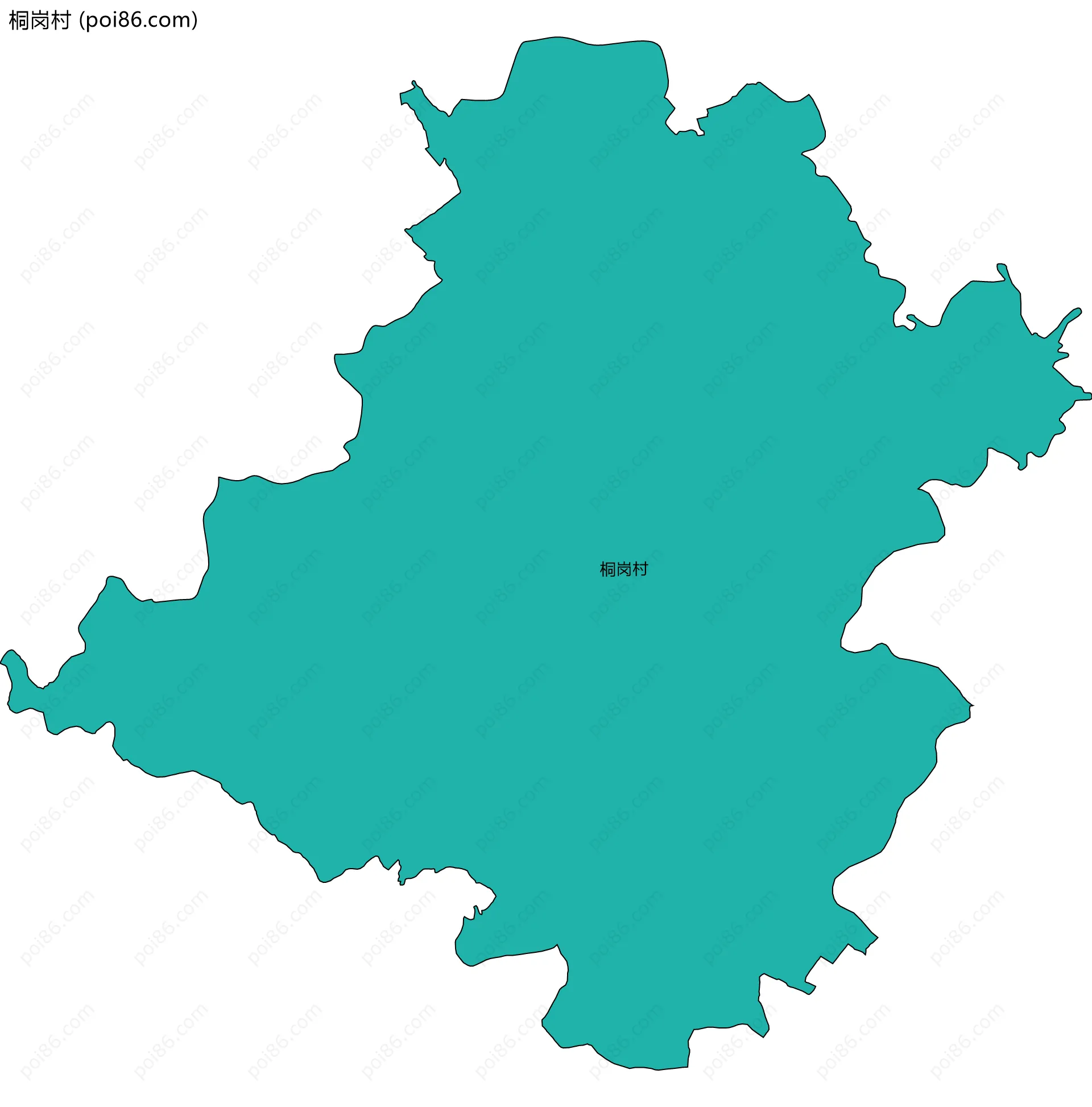 桐岗村边界地图