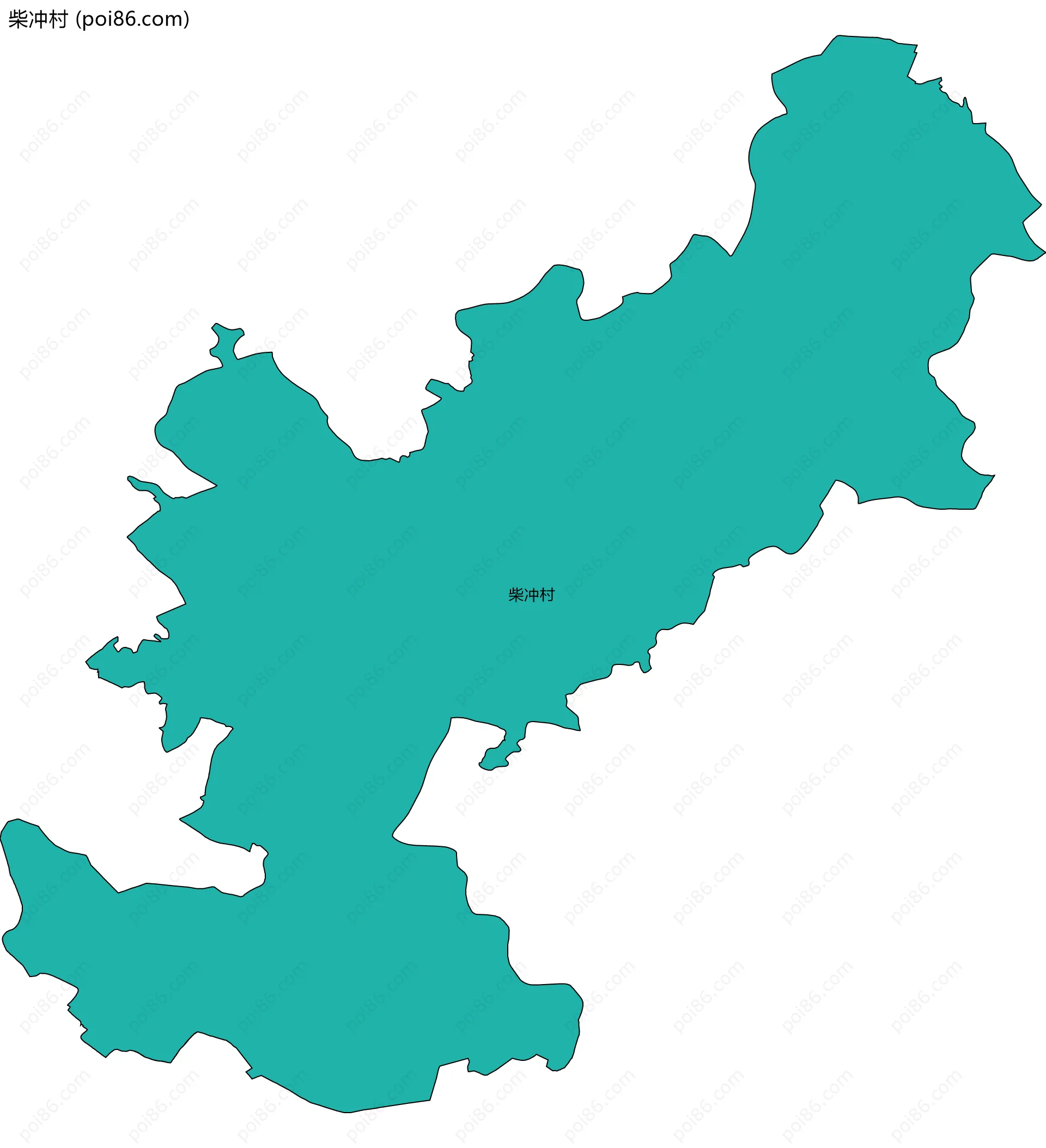 柴冲村边界地图