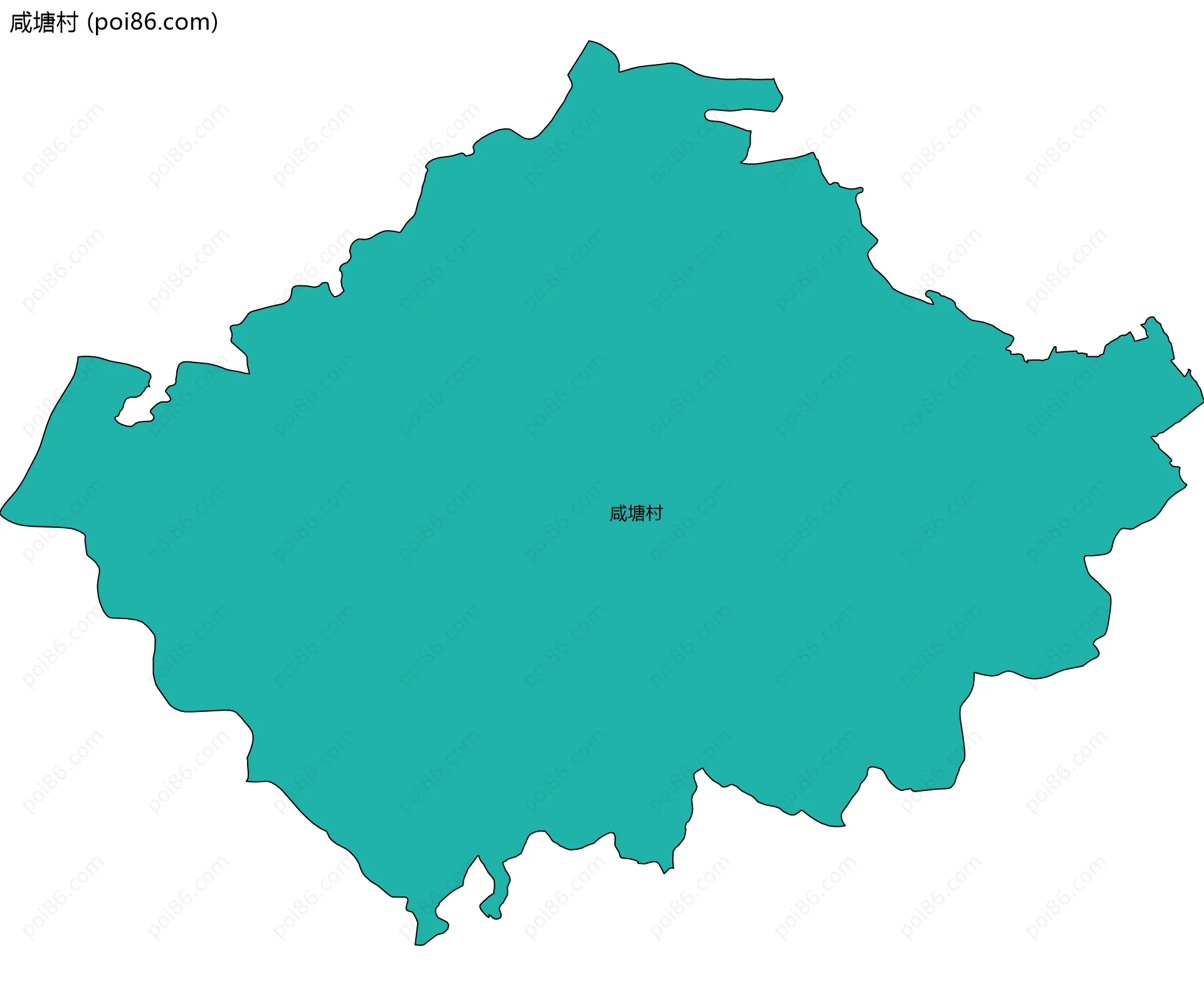 咸塘村边界地图