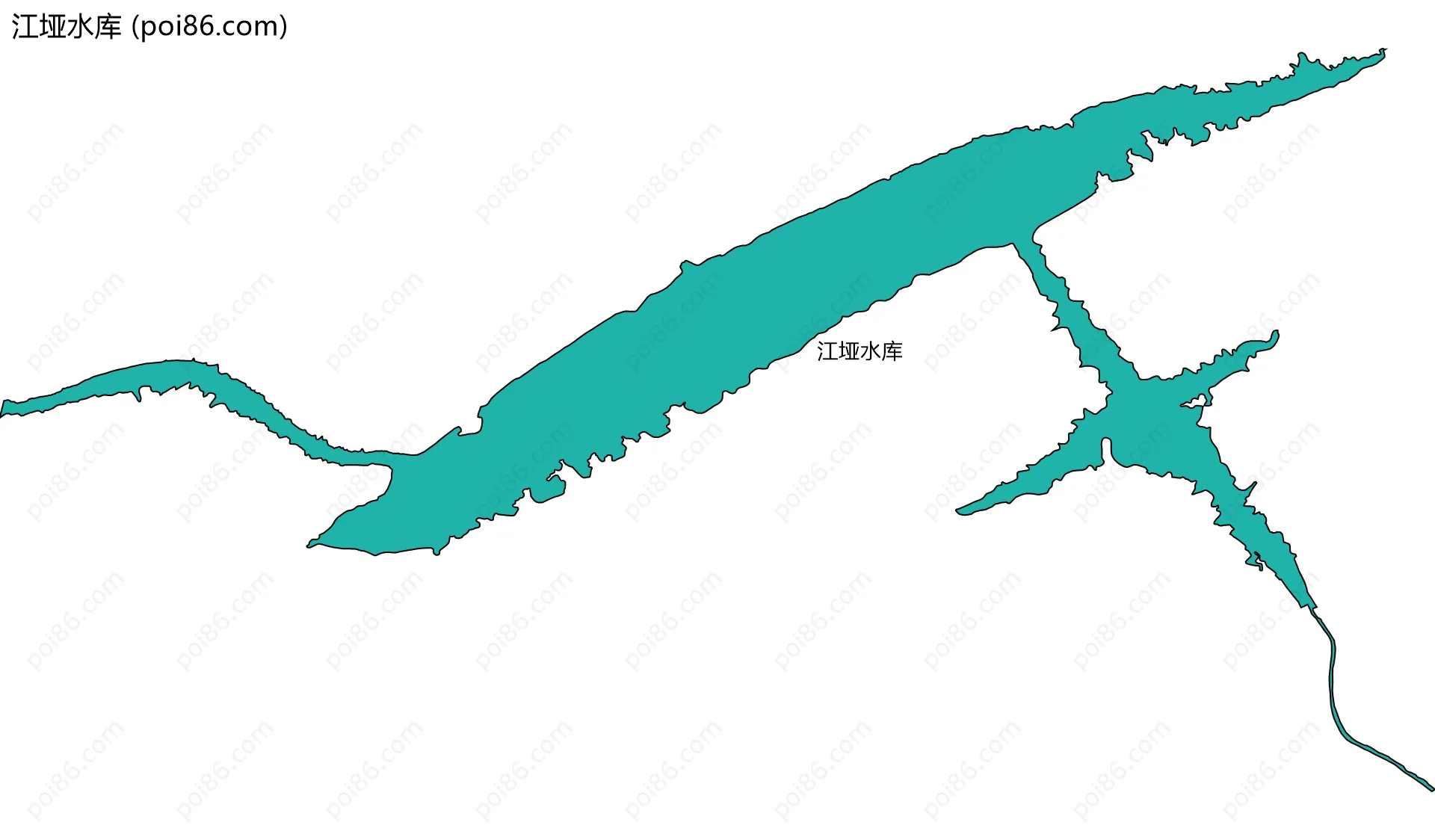 江垭水库边界地图