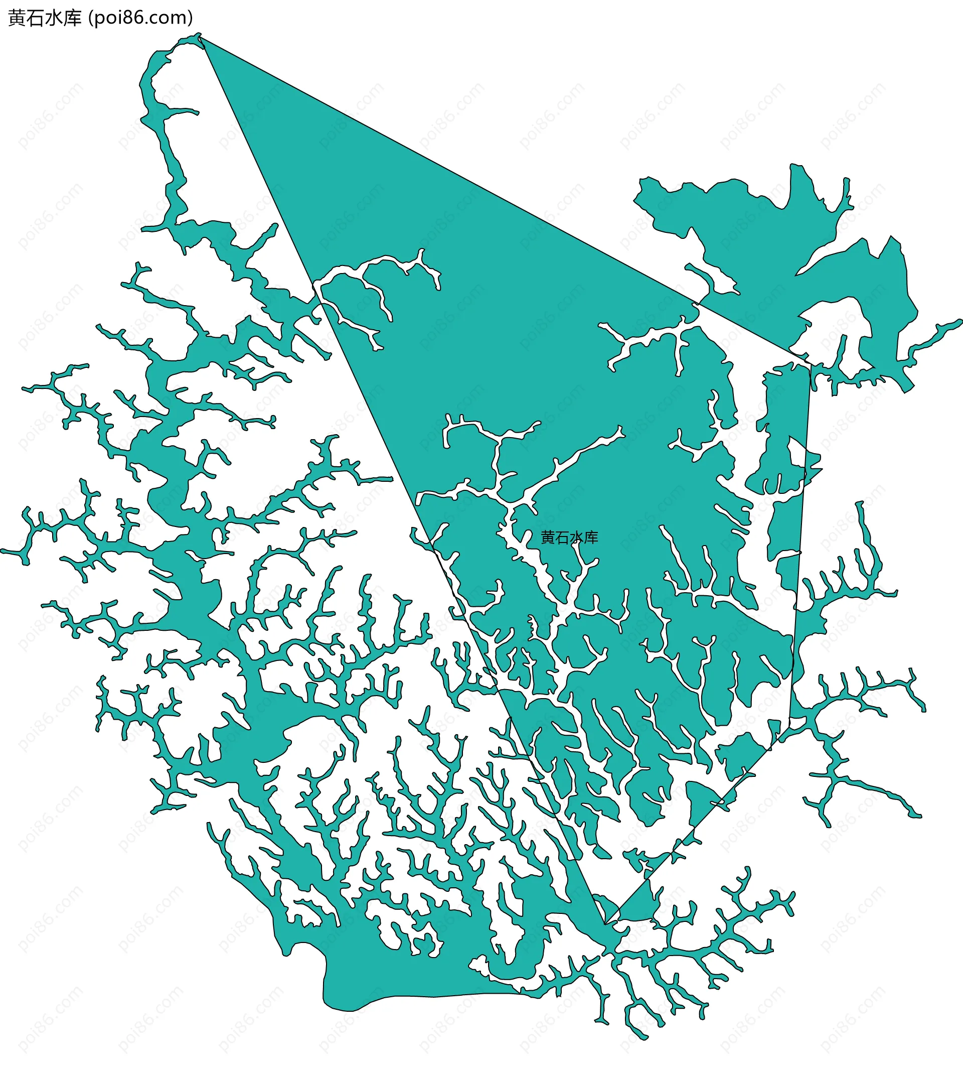 黄石水库边界地图