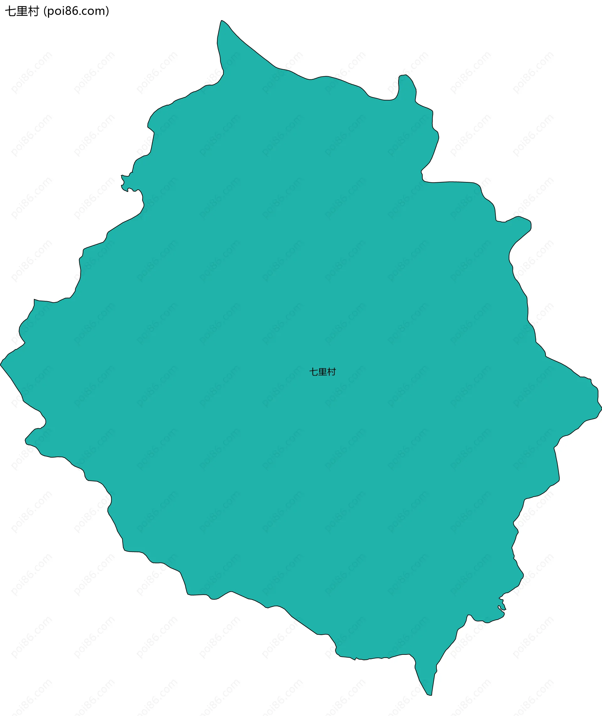 七里村边界地图