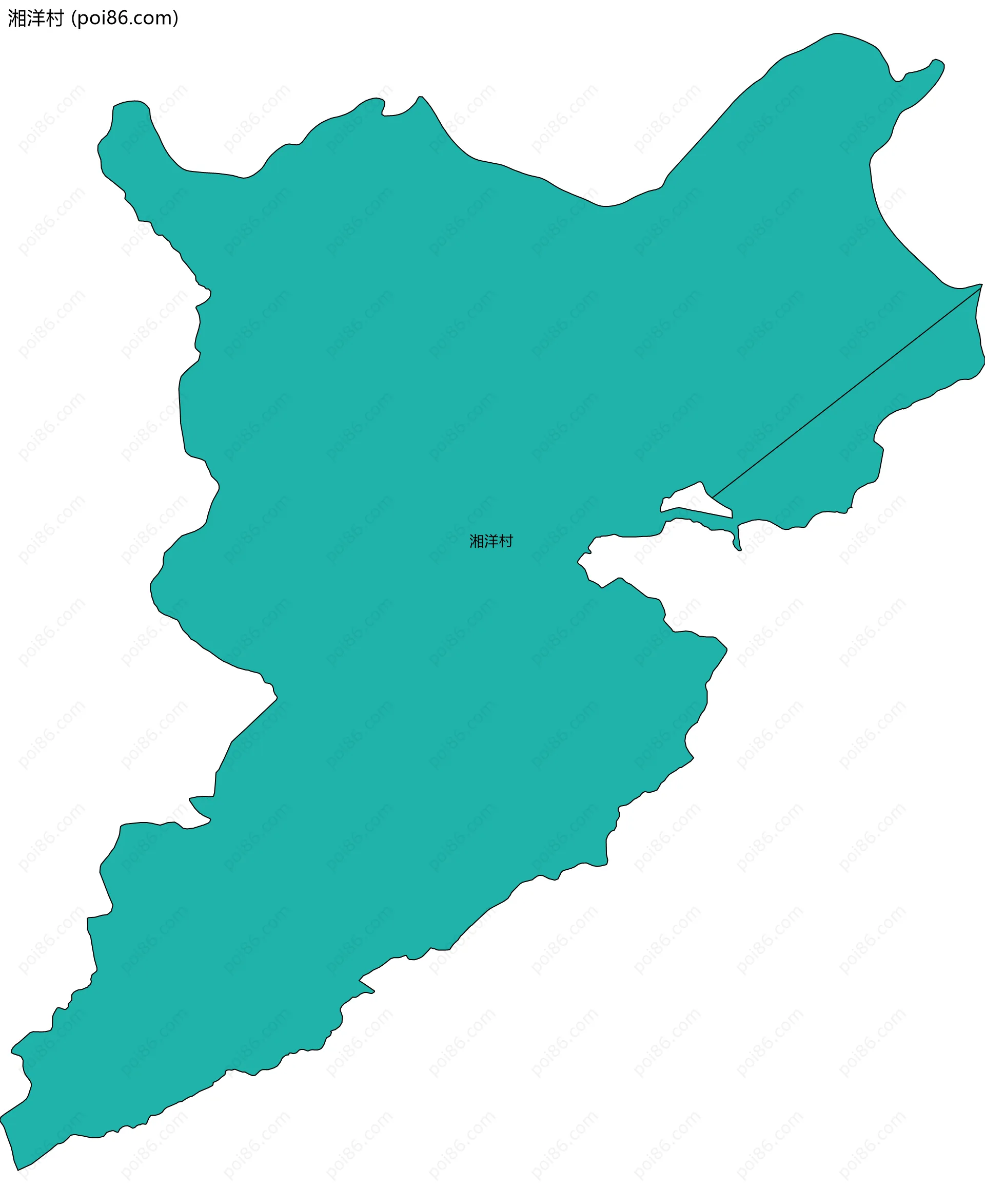 湘洋村边界地图