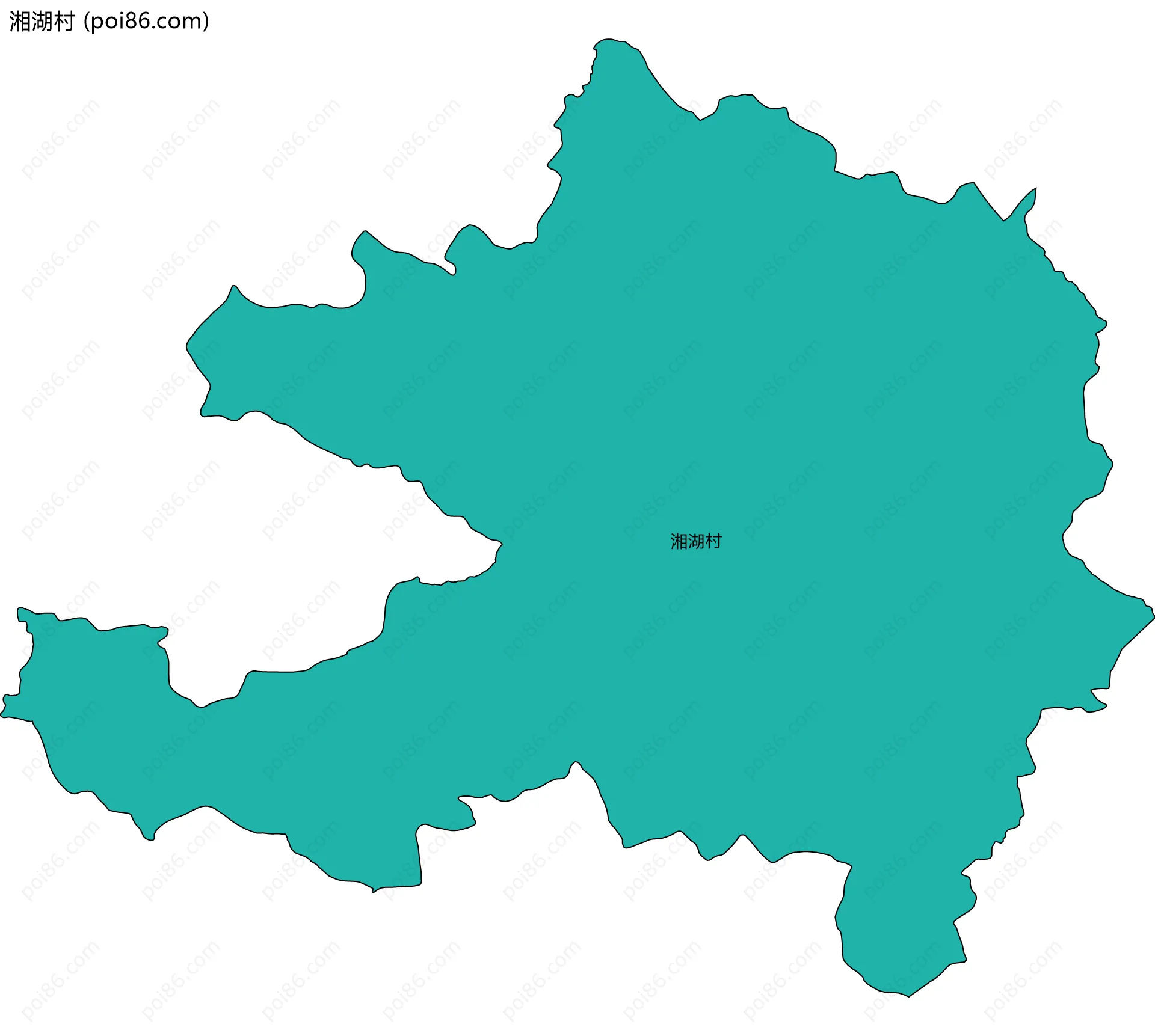 湘湖村边界地图