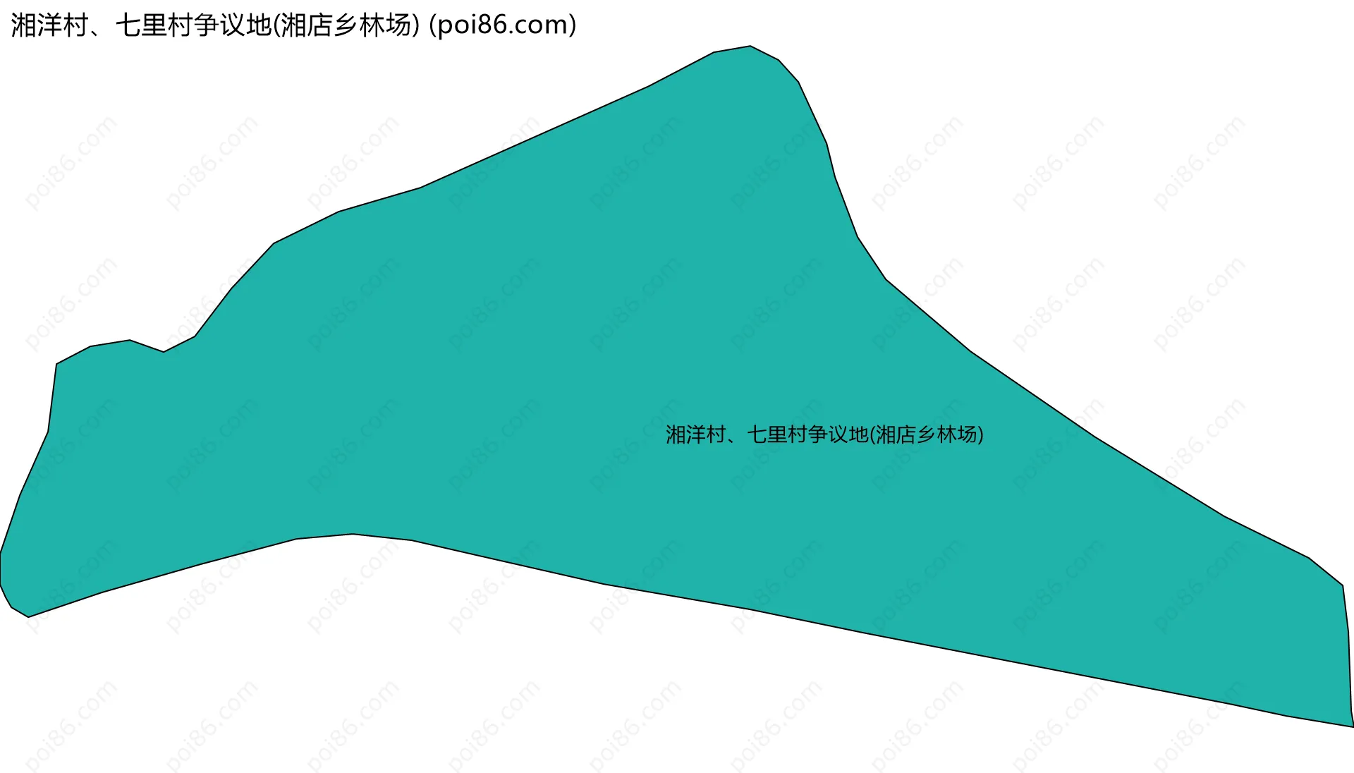 湘洋村、七里村争议地(湘店乡林场)边界地图