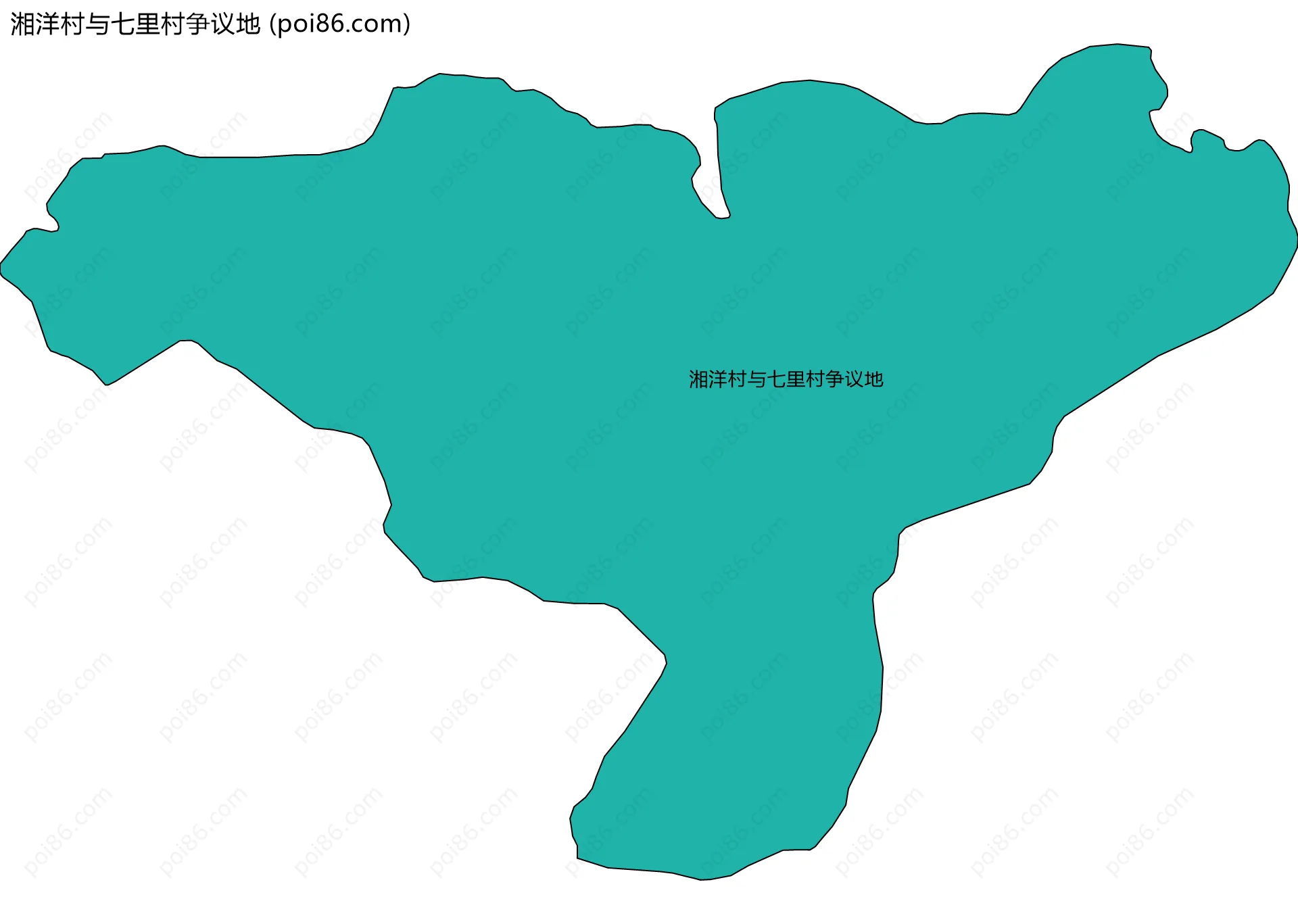 湘洋村与七里村争议地边界地图