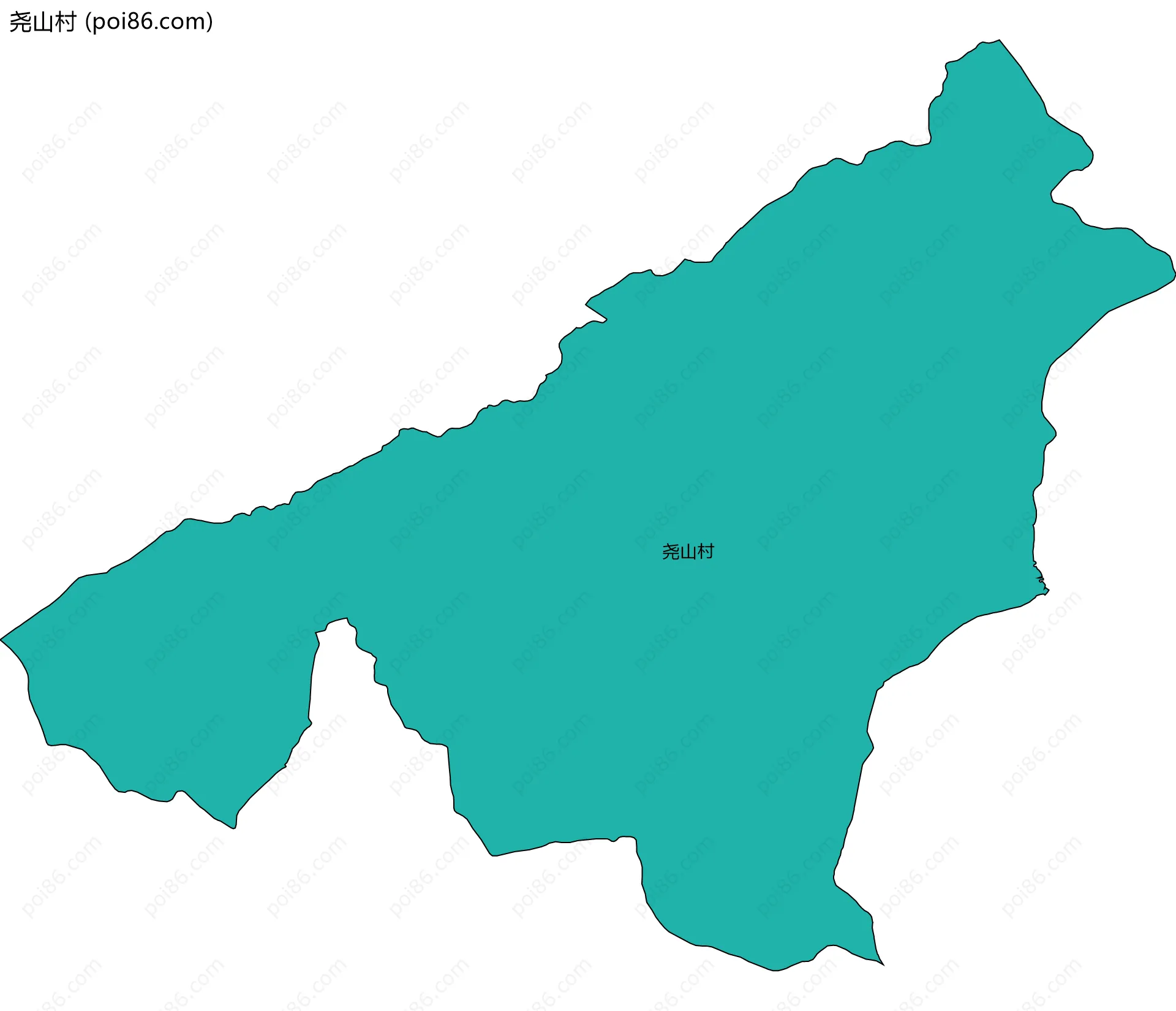 尧山村边界地图